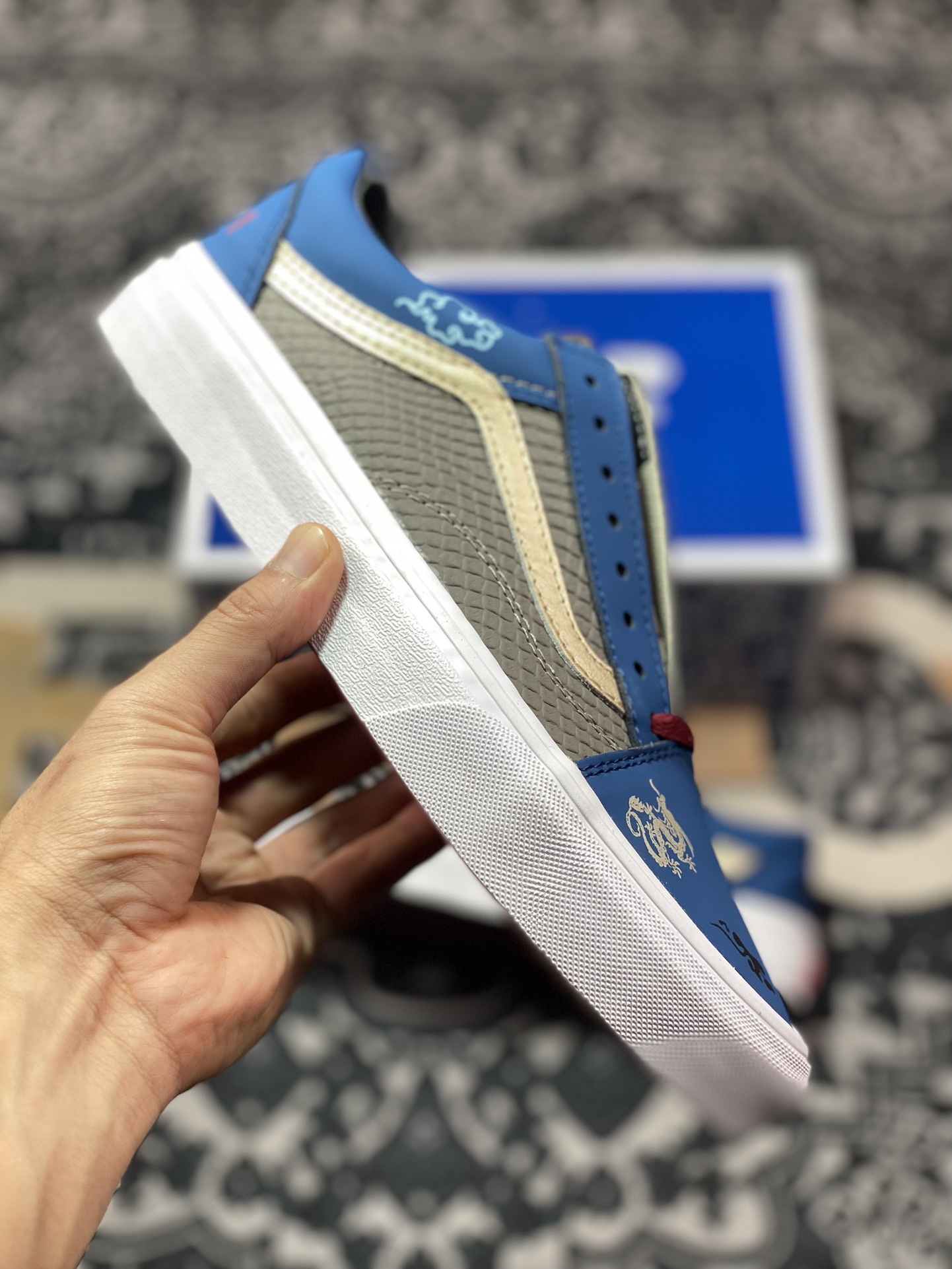 Vans Old Skool 黑神话悟空 祥云龙纹 游戏主题 解构复古减震耐磨轻便低帮板鞋