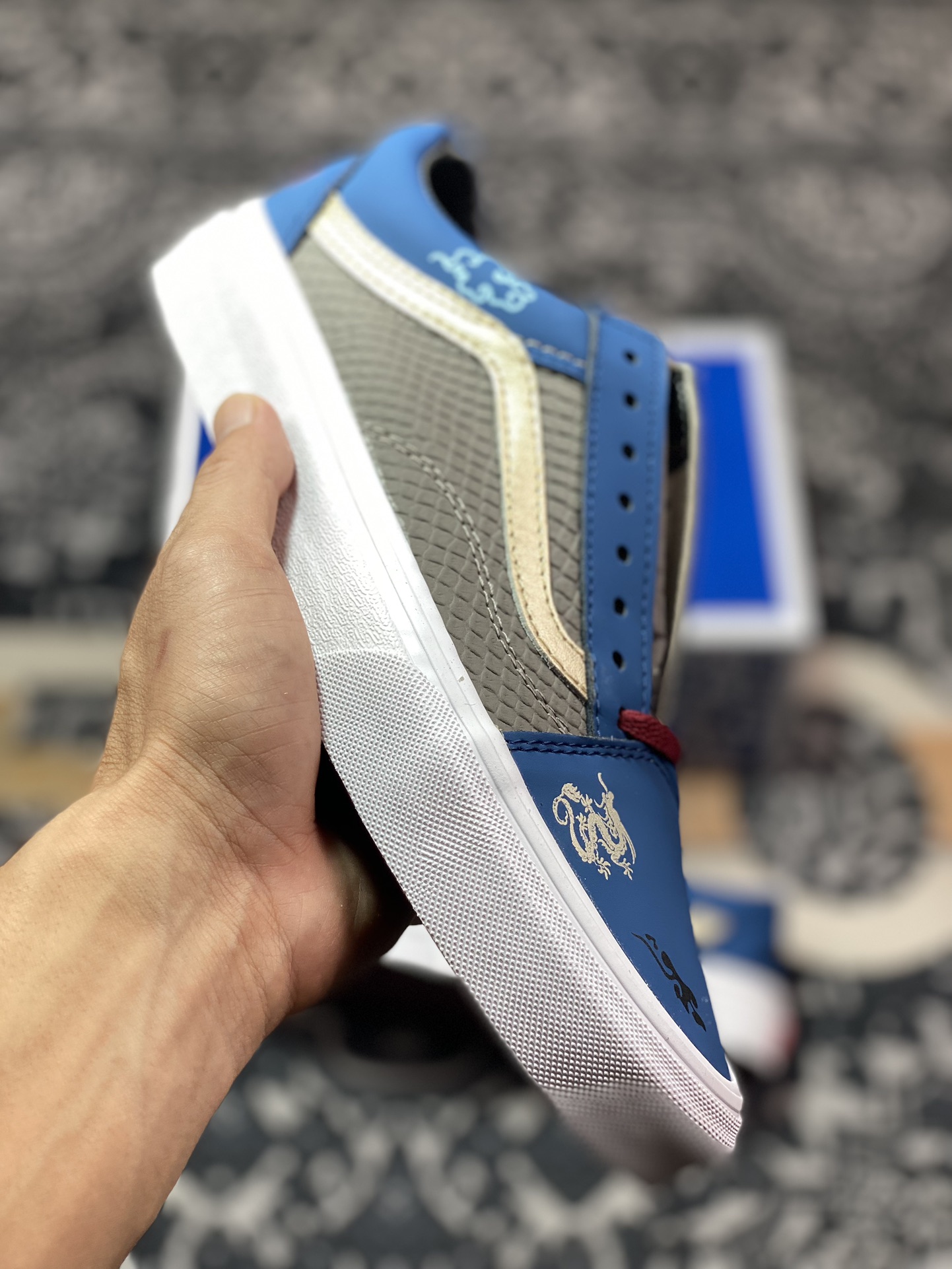 Vans Old Skool 黑神话悟空 祥云龙纹 游戏主题 解构复古减震耐磨轻便低帮板鞋