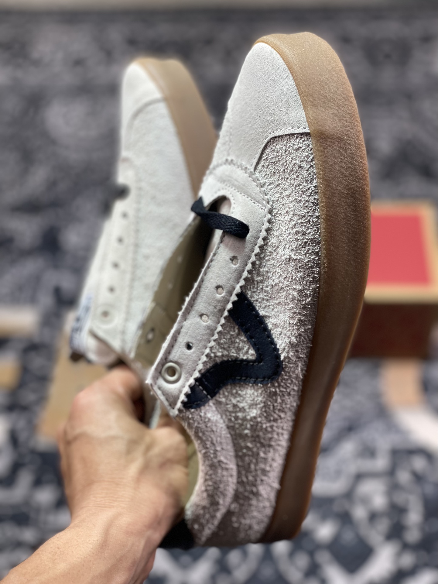 Vans Epoch Sport LX黑棕/米棕 全麂皮低帮复古休闲硫化鞋