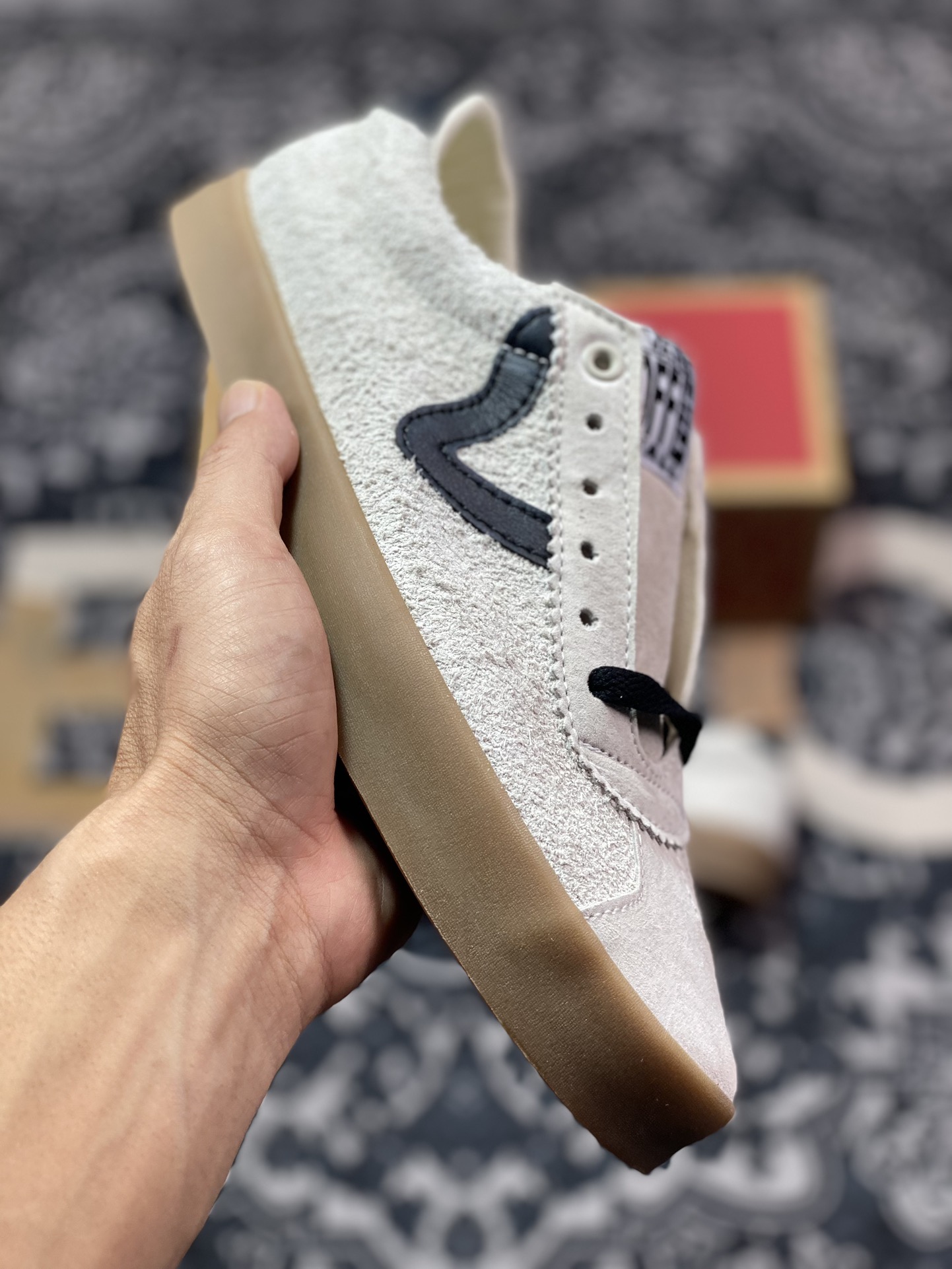 Vans Epoch Sport LX黑棕/米棕 全麂皮低帮复古休闲硫化鞋