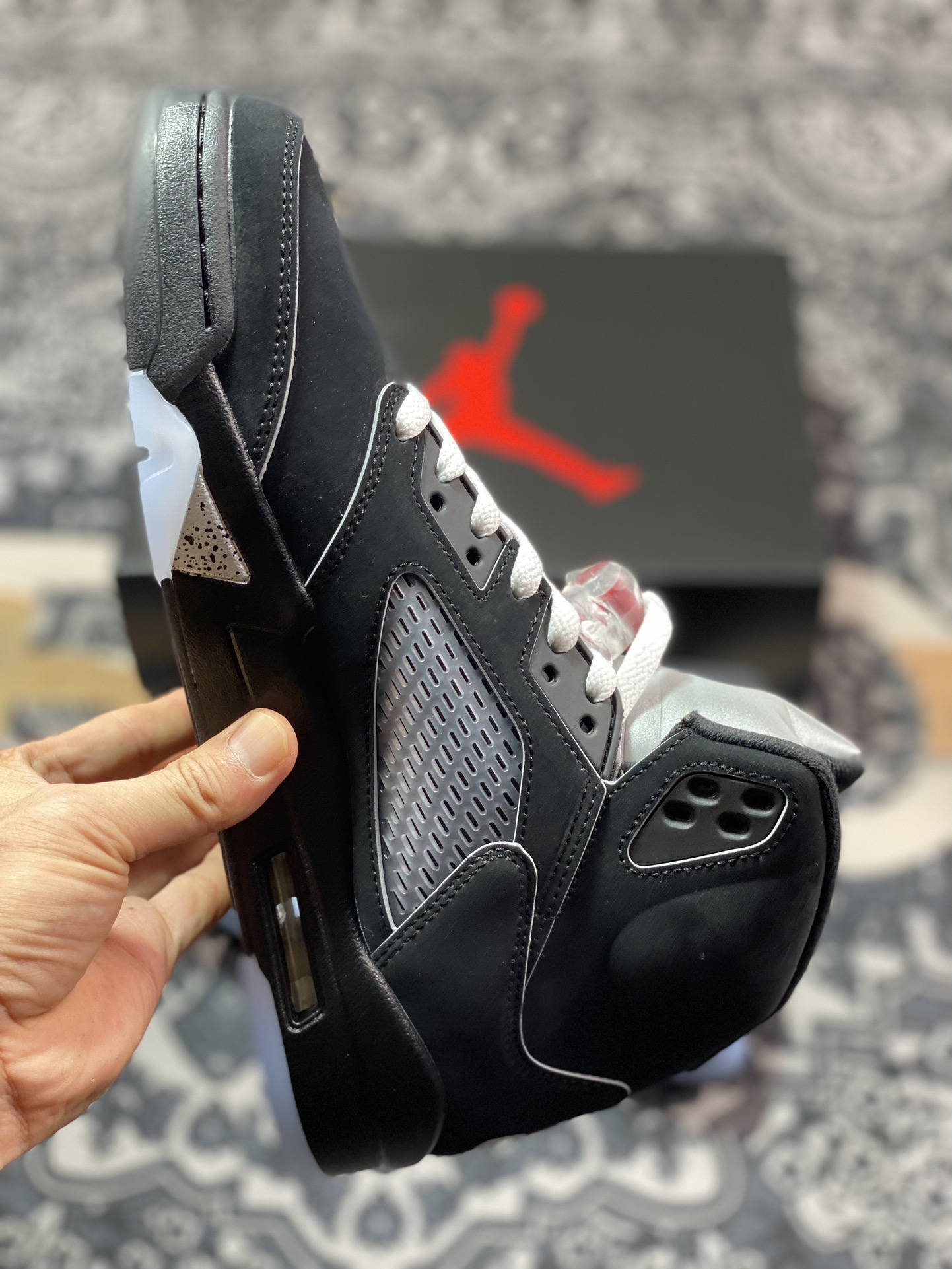 纯原版本 Air Jordan 5 Retro ” Black Metallic Reimagined ” AJ5乔5 男子文化篮球鞋 HF3975-001