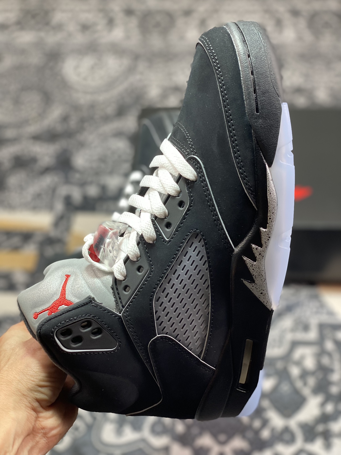 纯原版本 Air Jordan 5 Retro ” Black Metallic Reimagined ” AJ5乔5 男子文化篮球鞋 HF3975-001