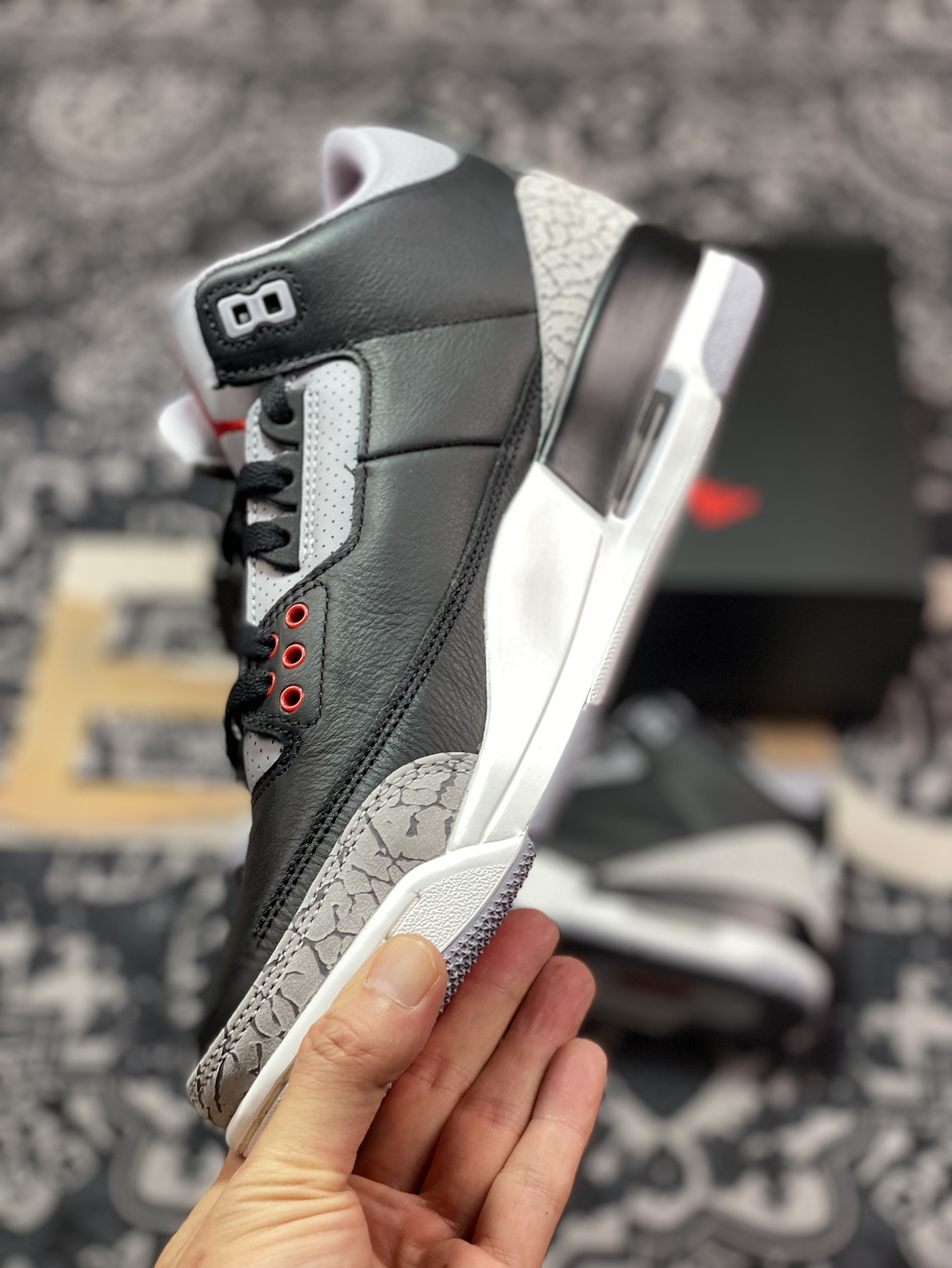 Y3 Air Jordan 3 复刻黑水泥 DN3707-010