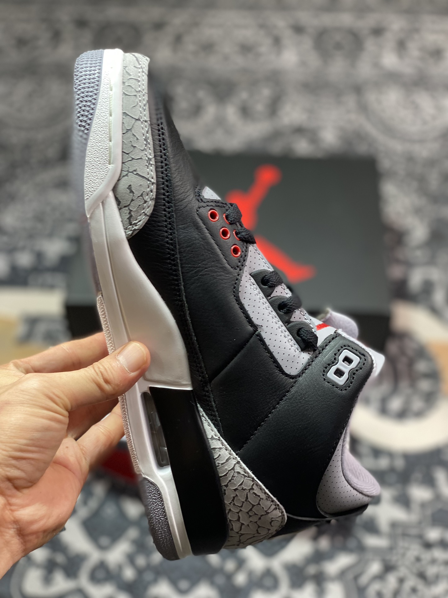 Y3 Air Jordan 3 复刻黑水泥 DN3707-010