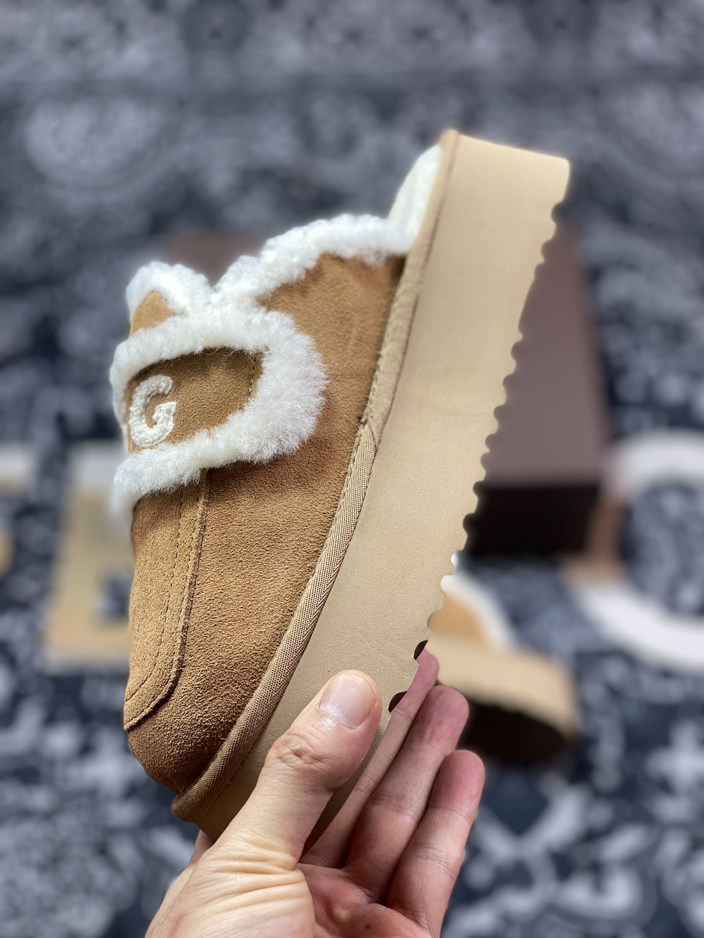 UGG W Classic Coquette Clog Slipper II 科凯特2.0加厚款系列时尚半拖鞋“栗子棕加绒”OB938/CHE