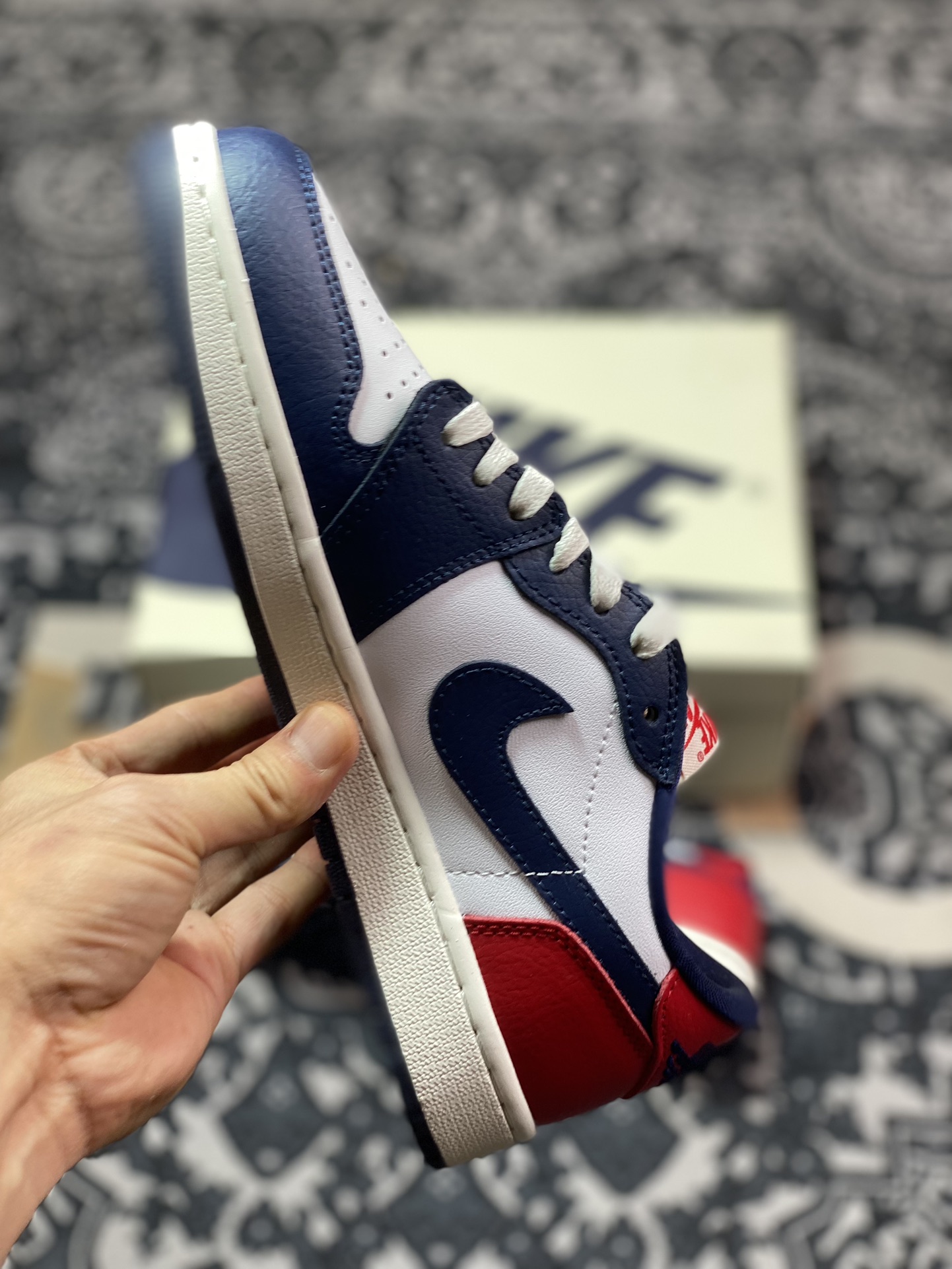 Air Jordan 1 Low 红白蓝 AJ1乔1低帮休闲板鞋 HQ2993-100