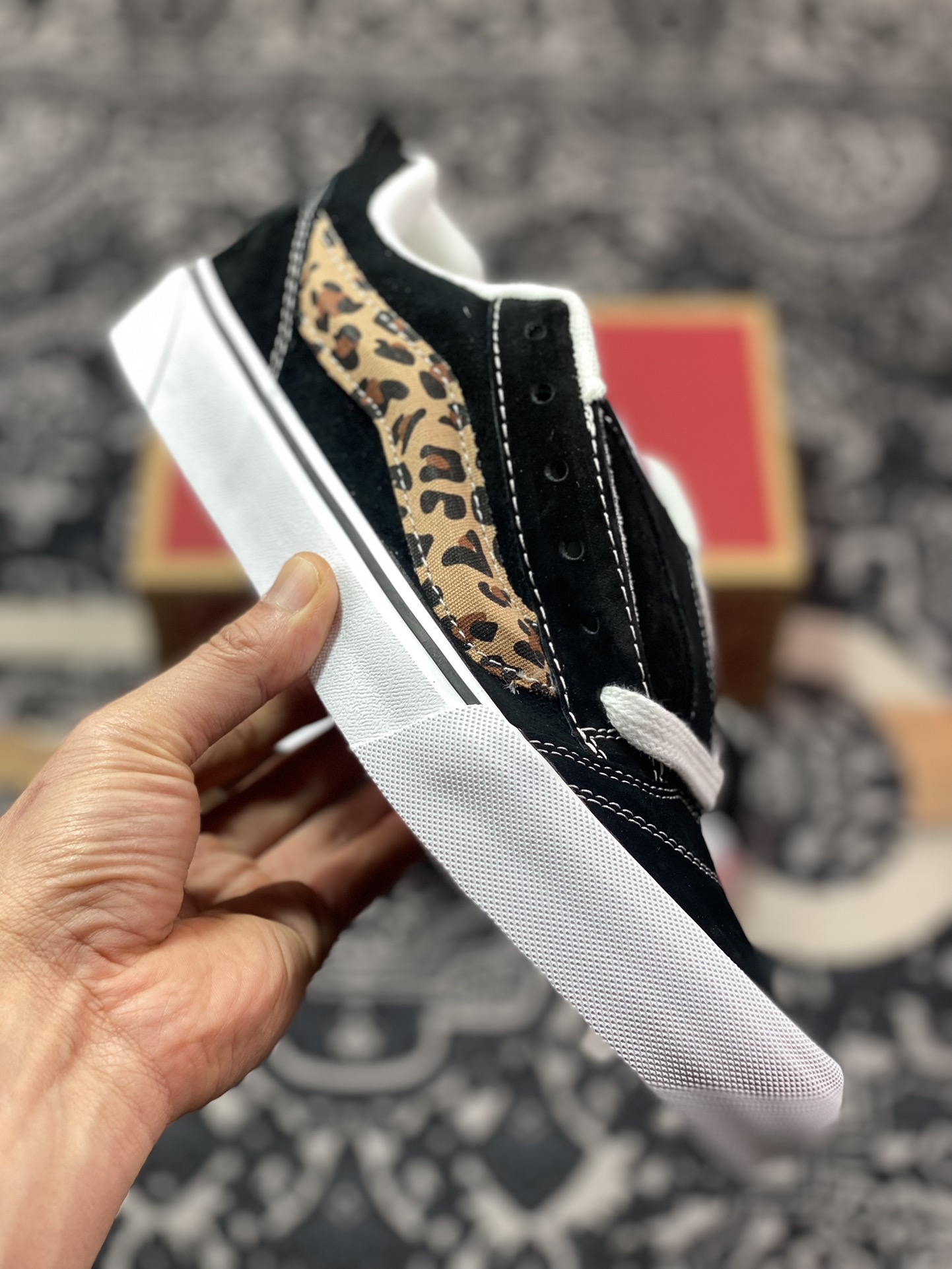 Vans Knu Skool 豹纹 万斯低帮复古休闲硫化面包鞋 VN000D2GBA2