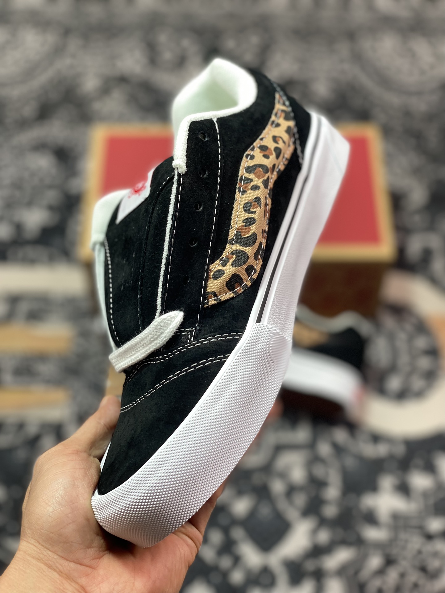 Vans Knu Skool 豹纹 万斯低帮复古休闲硫化面包鞋 VN000D2GBA2