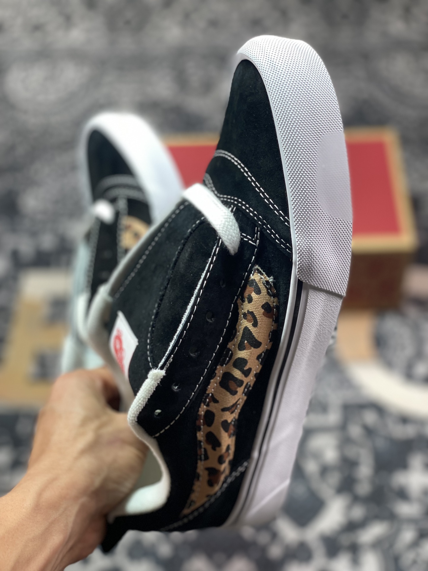 Vans Knu Skool 豹纹 万斯低帮复古休闲硫化面包鞋 VN000D2GBA2