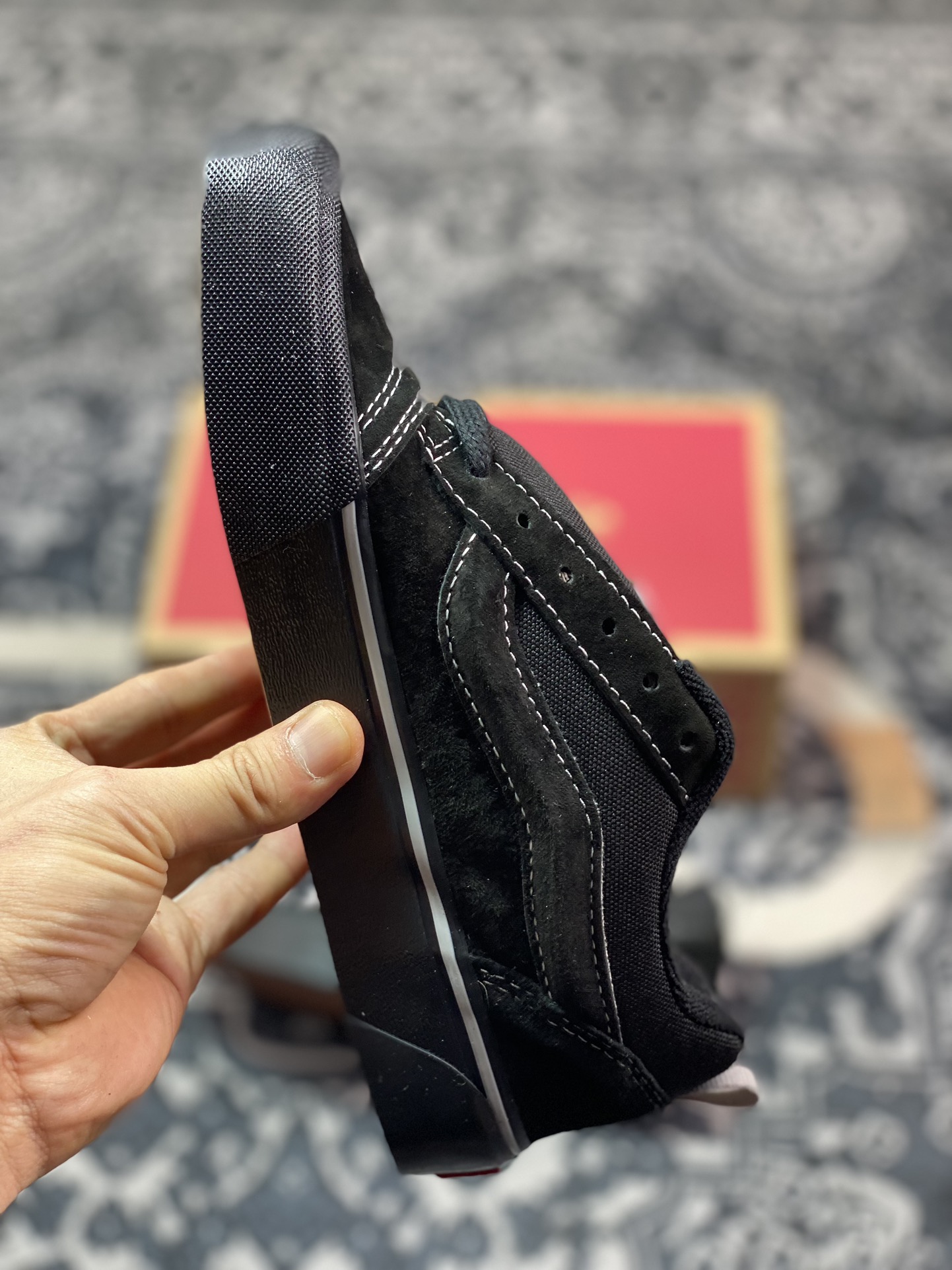 Vans Knu Skool 黑色 万斯低帮复古休闲硫化面包鞋 VN000CRPBMA