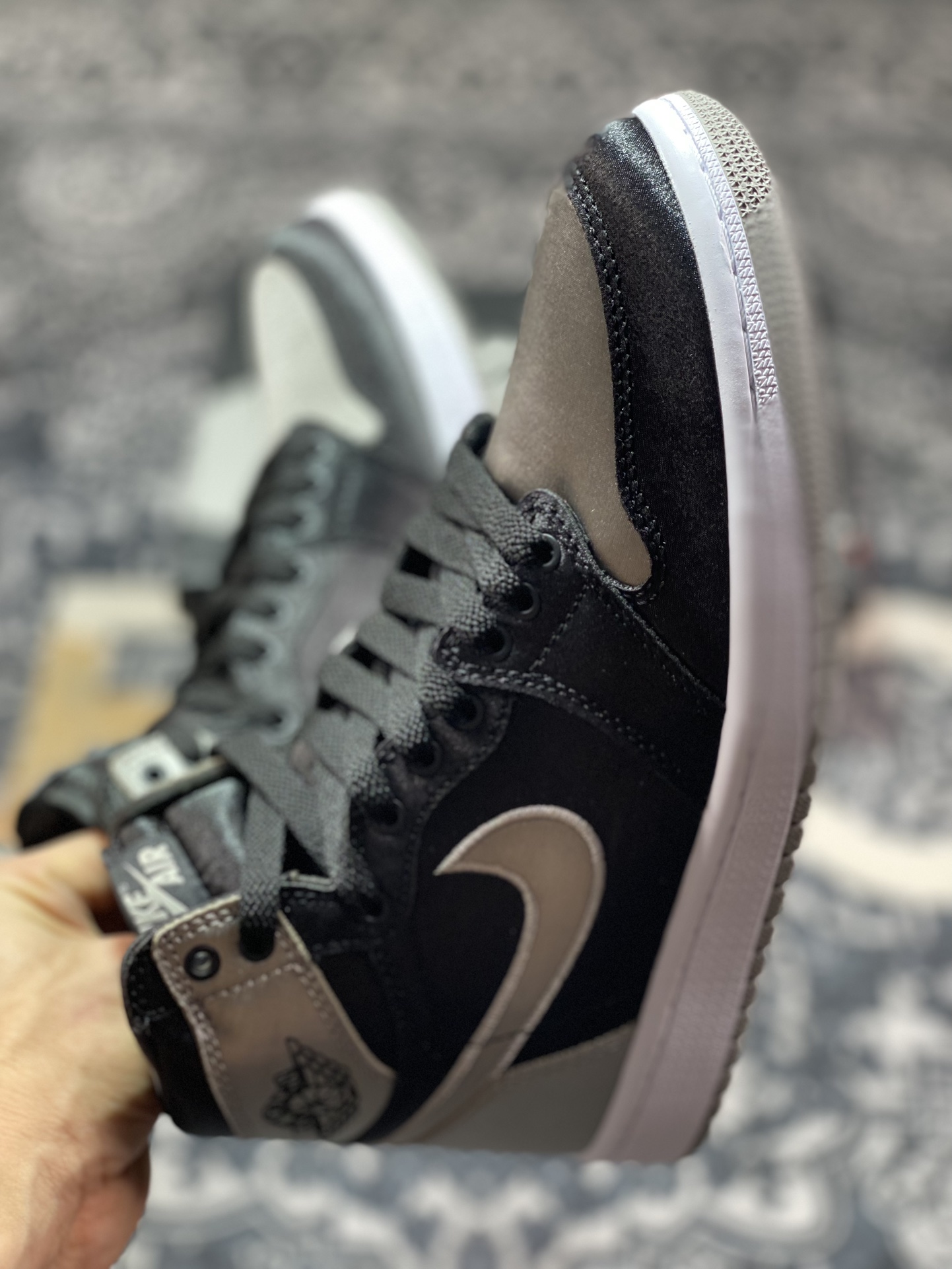 耐克Nike Air Jordan 1 Retro High OG ”Satin Shadow”AJ1代经典篮球鞋“丝绸影子灰黑”FD4810-010