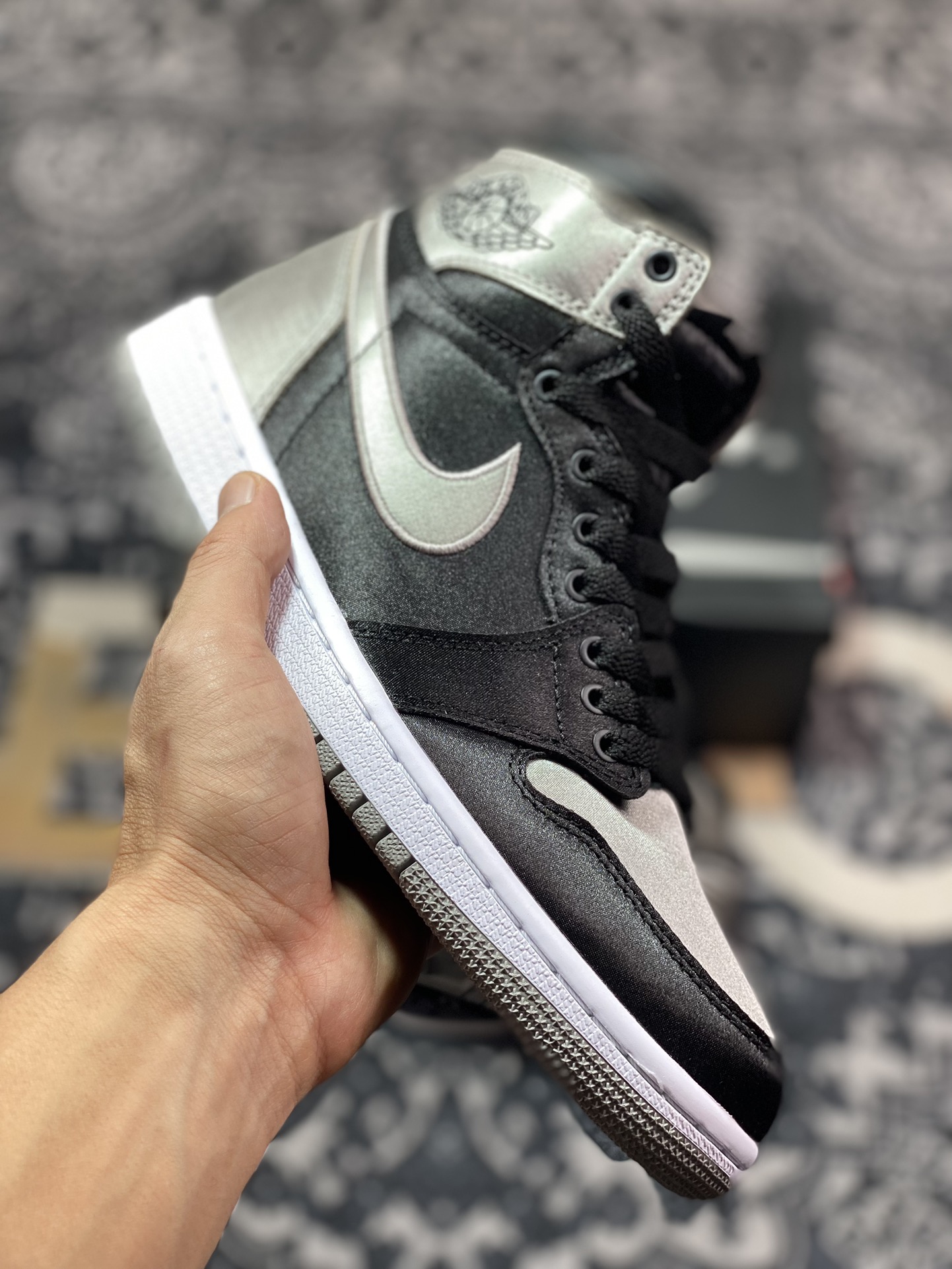 耐克Nike Air Jordan 1 Retro High OG ”Satin Shadow”AJ1代经典篮球鞋“丝绸影子灰黑”FD4810-010