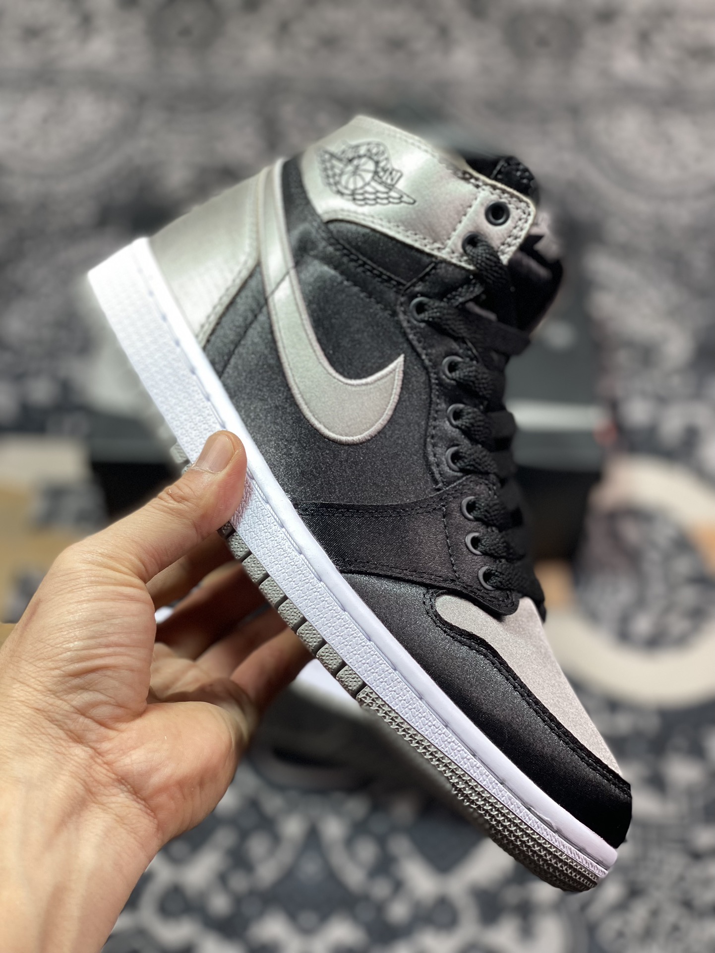 耐克Nike Air Jordan 1 Retro High OG ”Satin Shadow”AJ1代经典篮球鞋“丝绸影子灰黑”FD4810-010