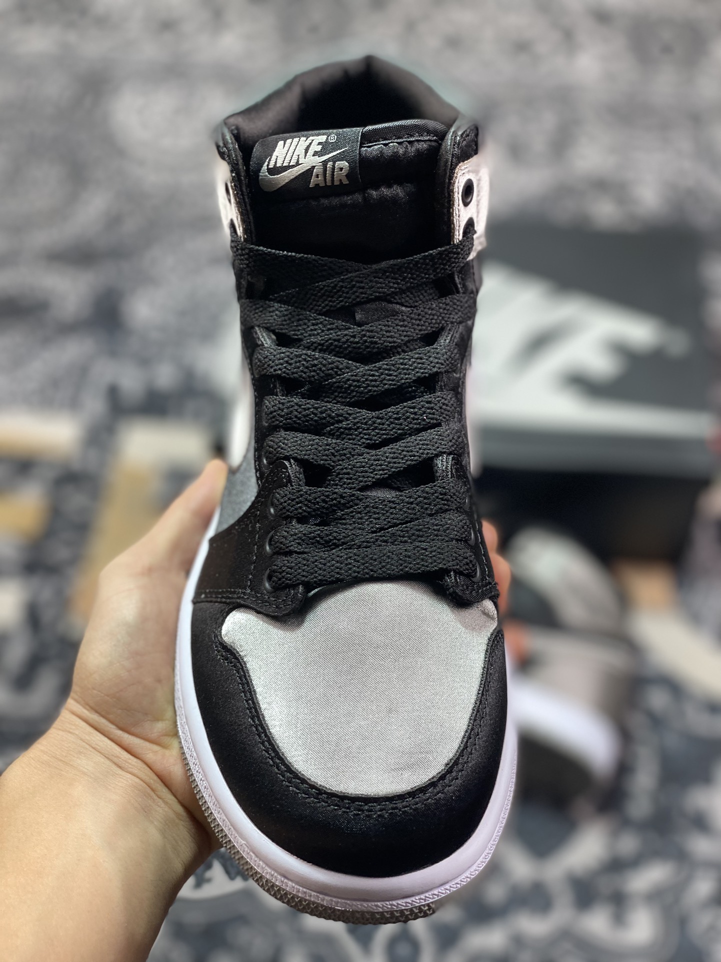 耐克Nike Air Jordan 1 Retro High OG ”Satin Shadow”AJ1代经典篮球鞋“丝绸影子灰黑”FD4810-010