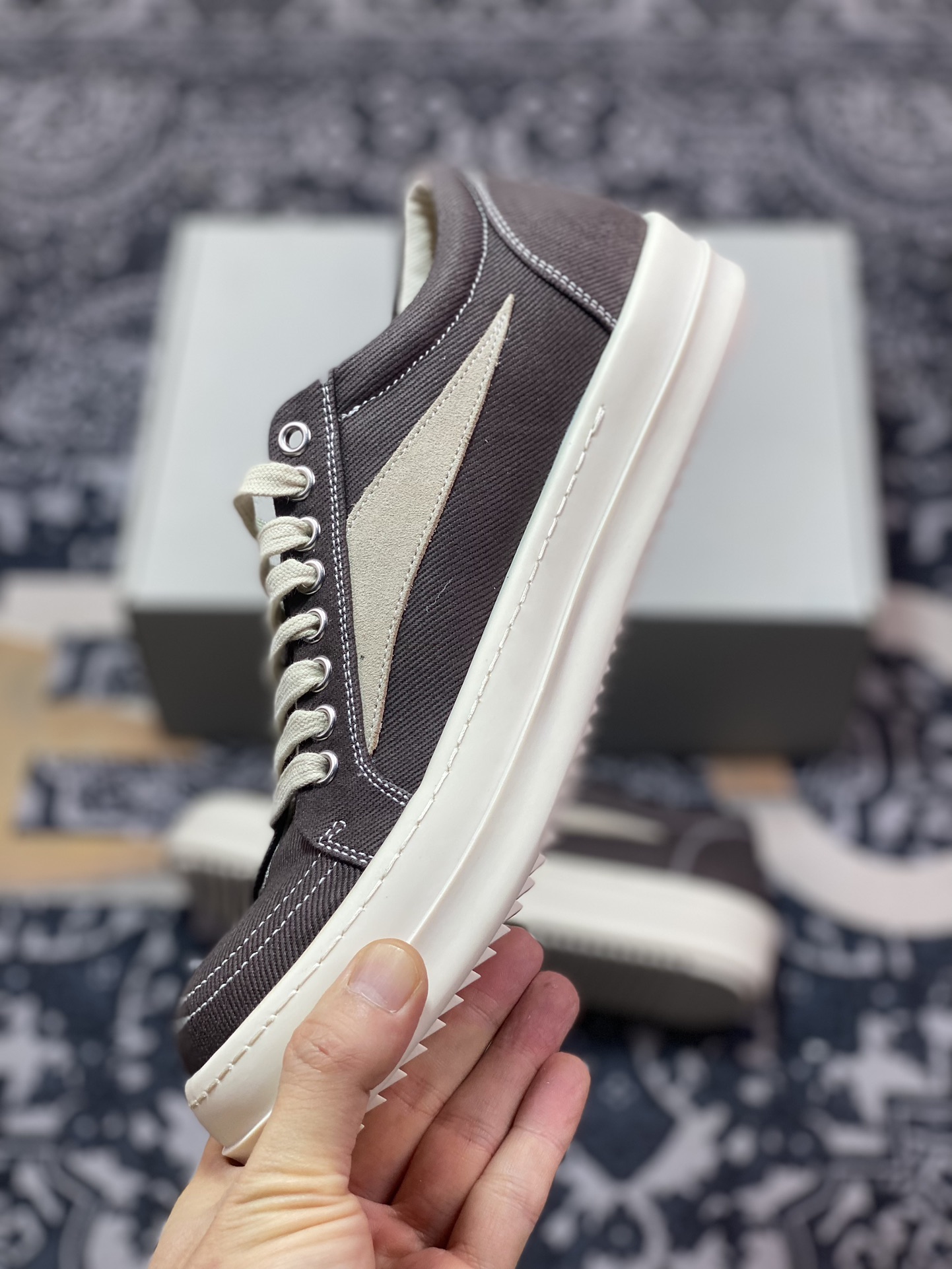 原装级别Rickowens 牛仔布 黑白色