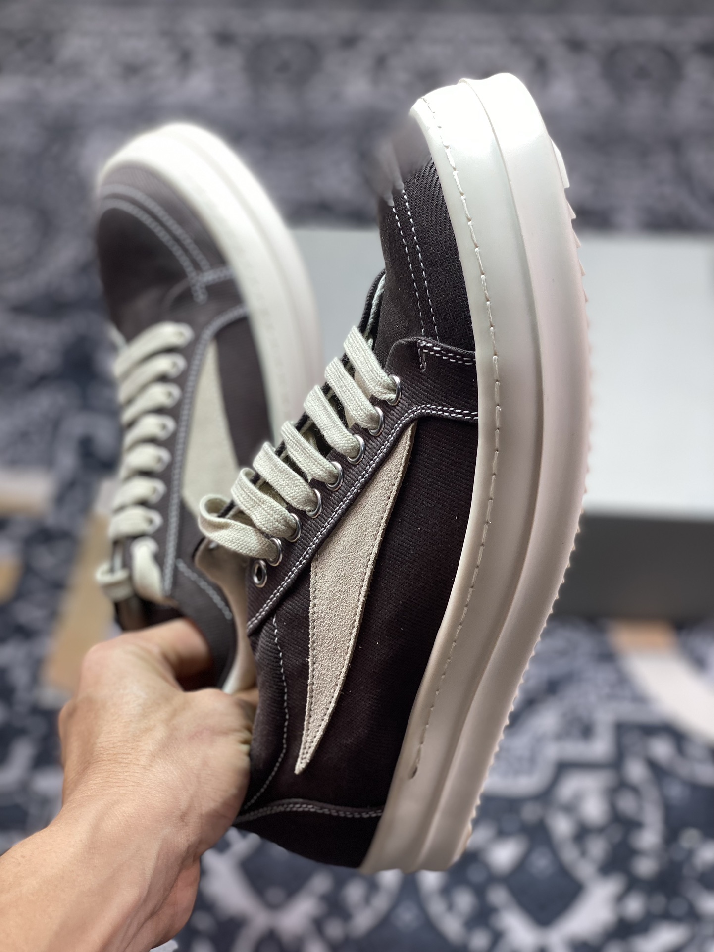 原装级别Rickowens 牛仔布 黑白色