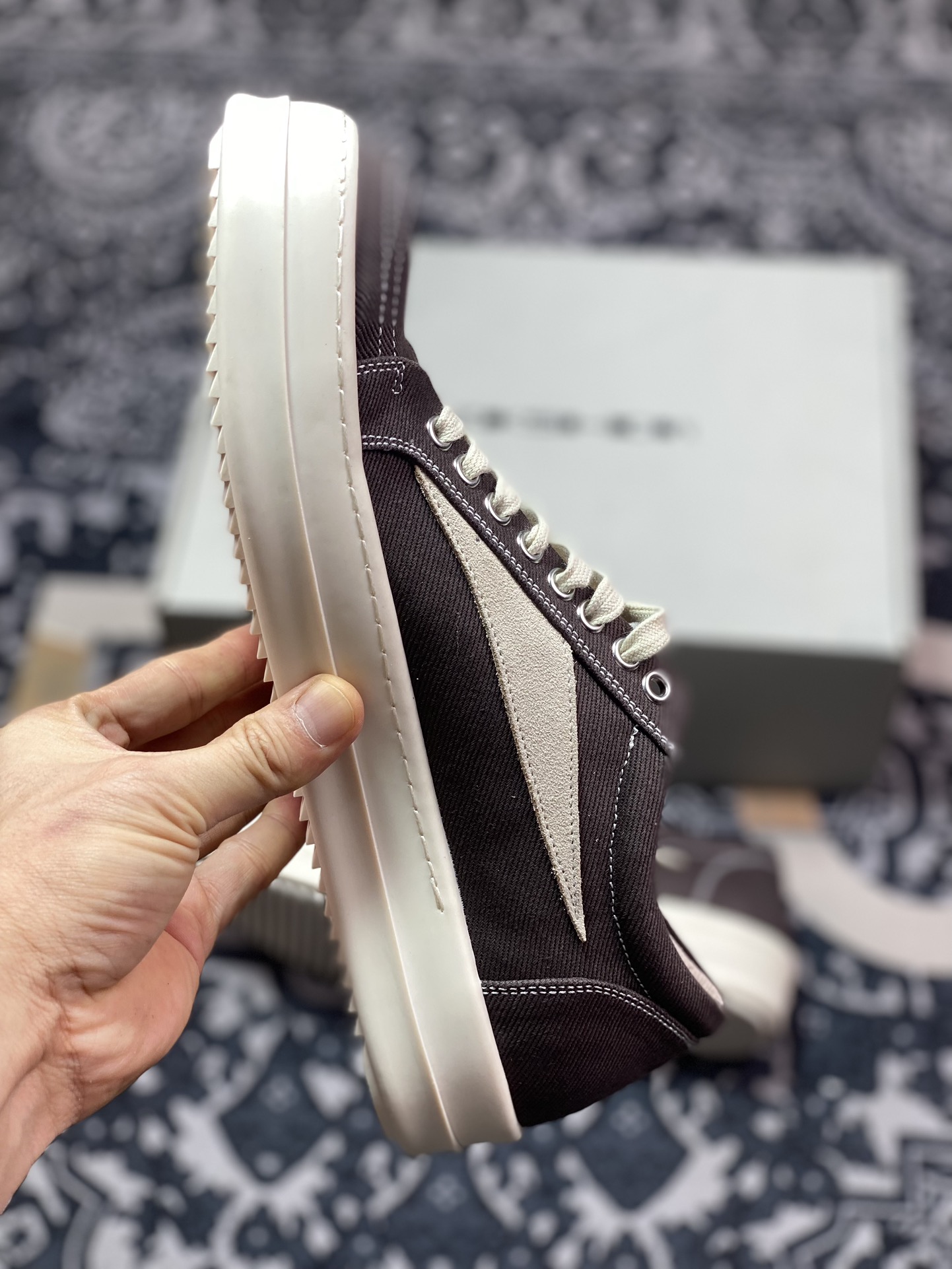 原装级别Rickowens 牛仔布 黑白色