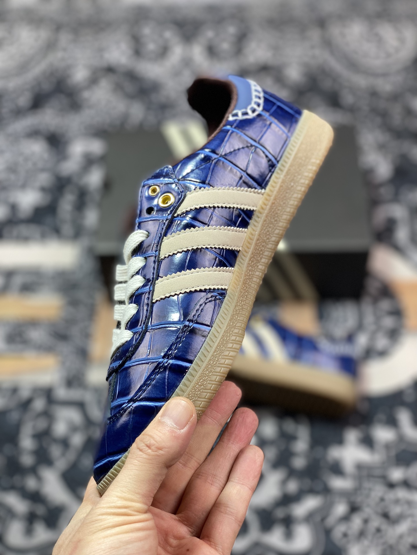 adidas originals Samba OG x WALES BONNER 蓝白   JH9825