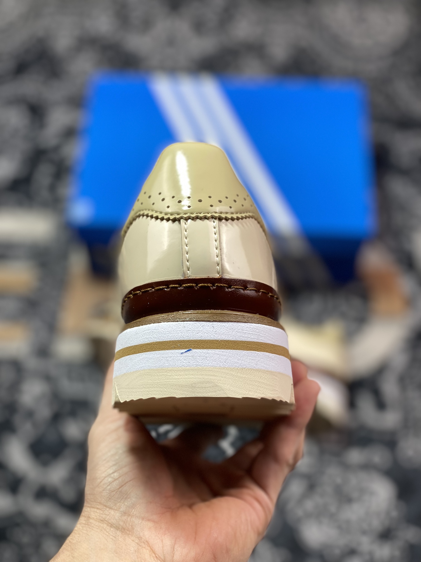 原装级别CLOT x Adidas originals Superstar 褐色 陈冠希联名锯齿休闲板鞋  JQ6117