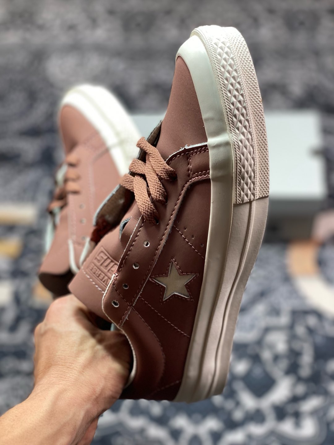 Converse One Star Pro 红棕 匡威木村一星复古休闲滑板鞋 A03675C