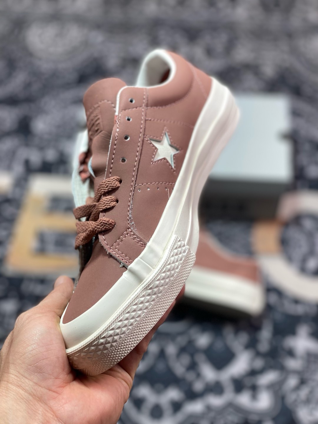 Converse One Star Pro 红棕 匡威木村一星复古休闲滑板鞋 A03675C