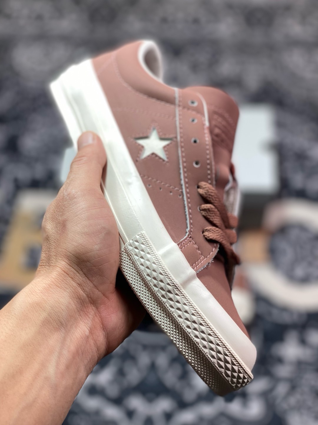 Converse One Star Pro 红棕 匡威木村一星复古休闲滑板鞋 A03675C