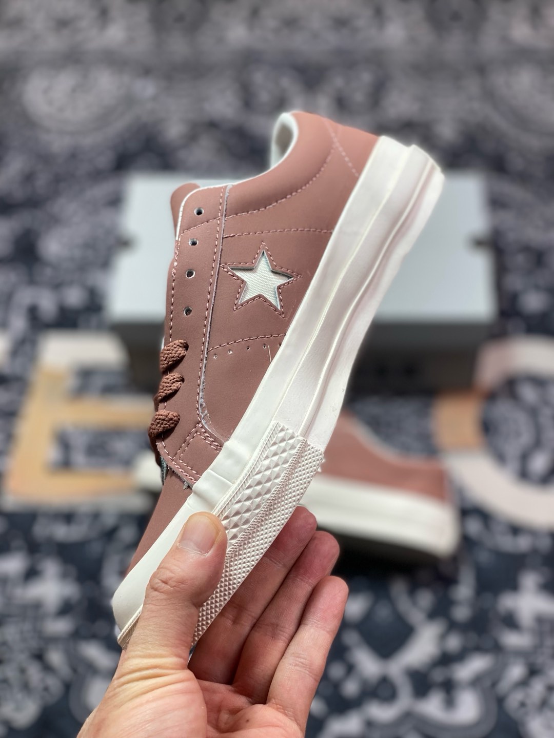 Converse One Star Pro 红棕 匡威木村一星复古休闲滑板鞋 A03675C