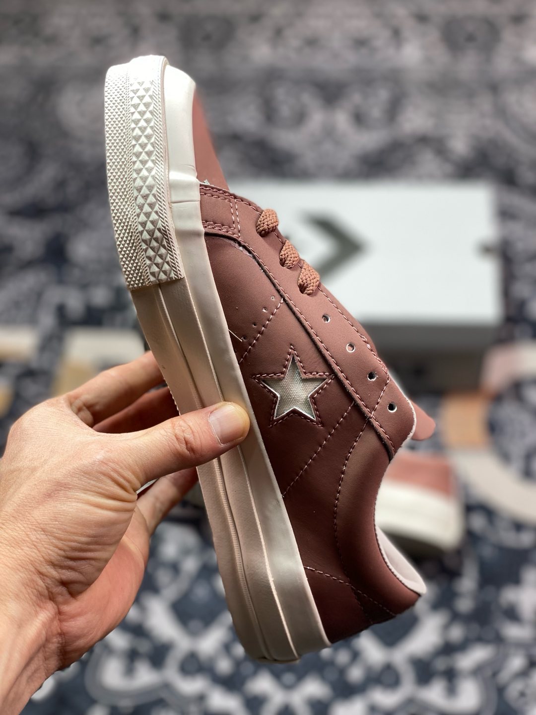 Converse One Star Pro 红棕 匡威木村一星复古休闲滑板鞋 A03675C