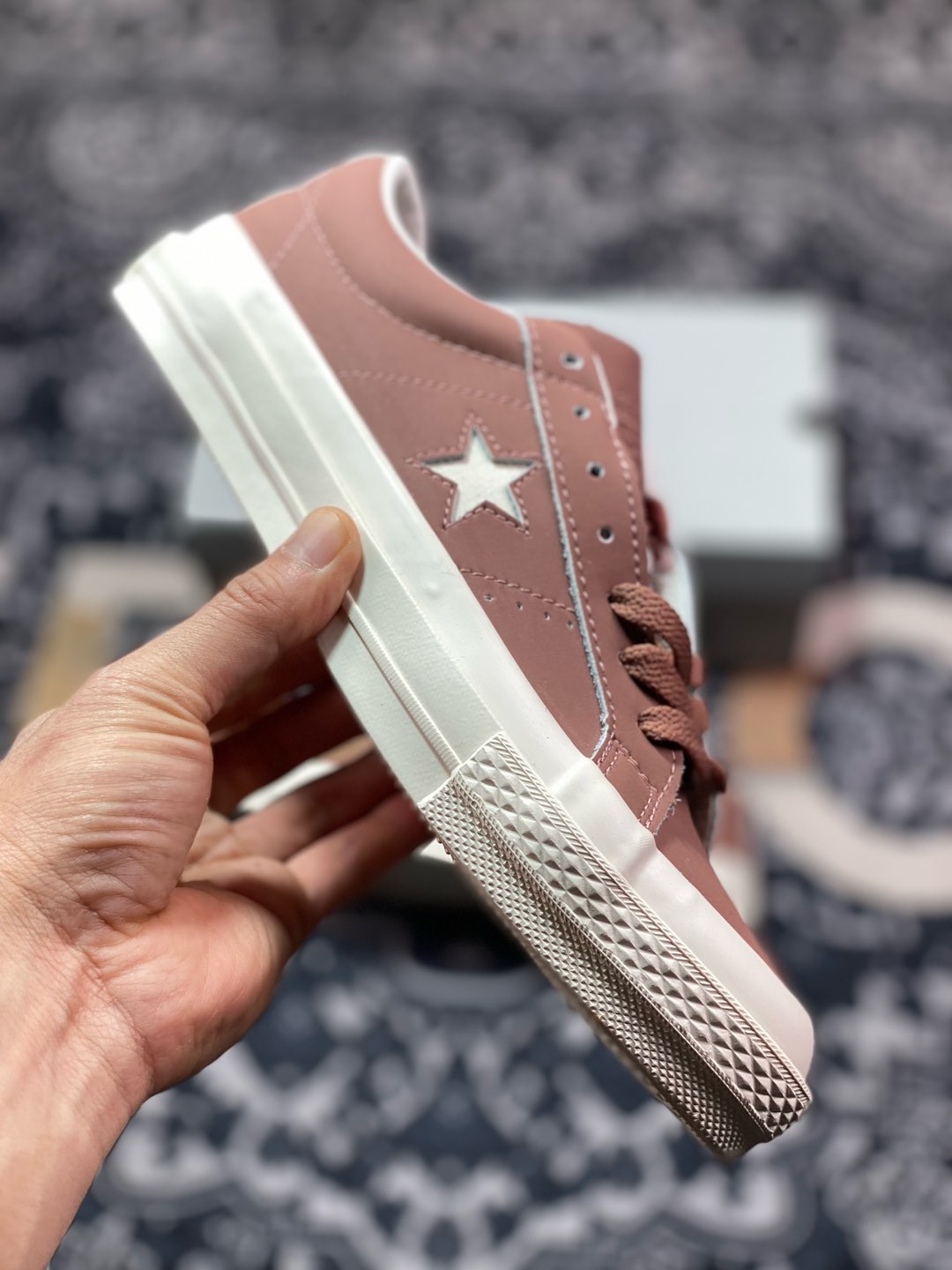 Converse One Star Pro 红棕 匡威木村一星复古休闲滑板鞋 A03675C