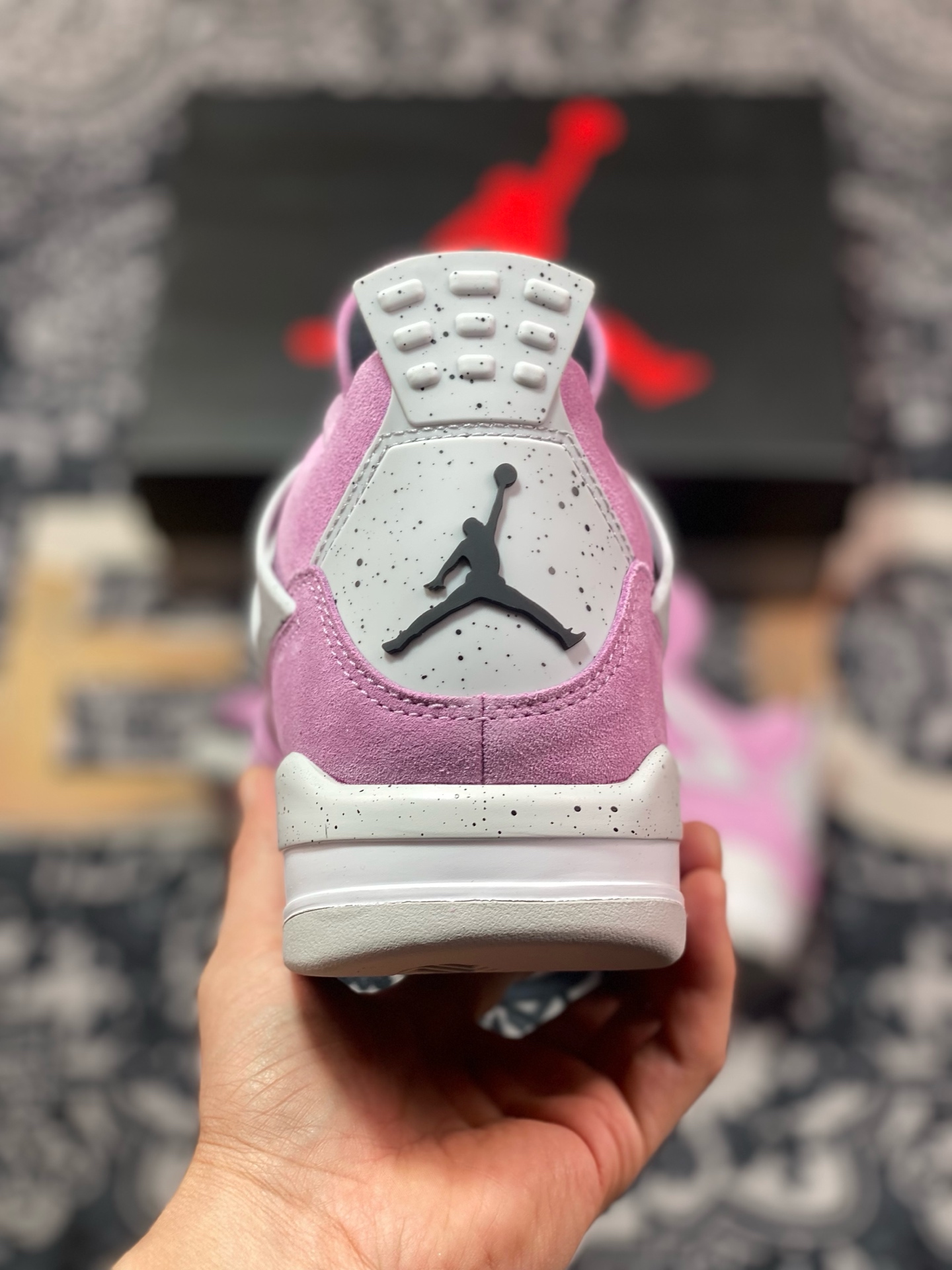 优选 原装级别 #Air Jordan AJ4 WMNS ”Orchid” 猛男粉  AQ9129-501