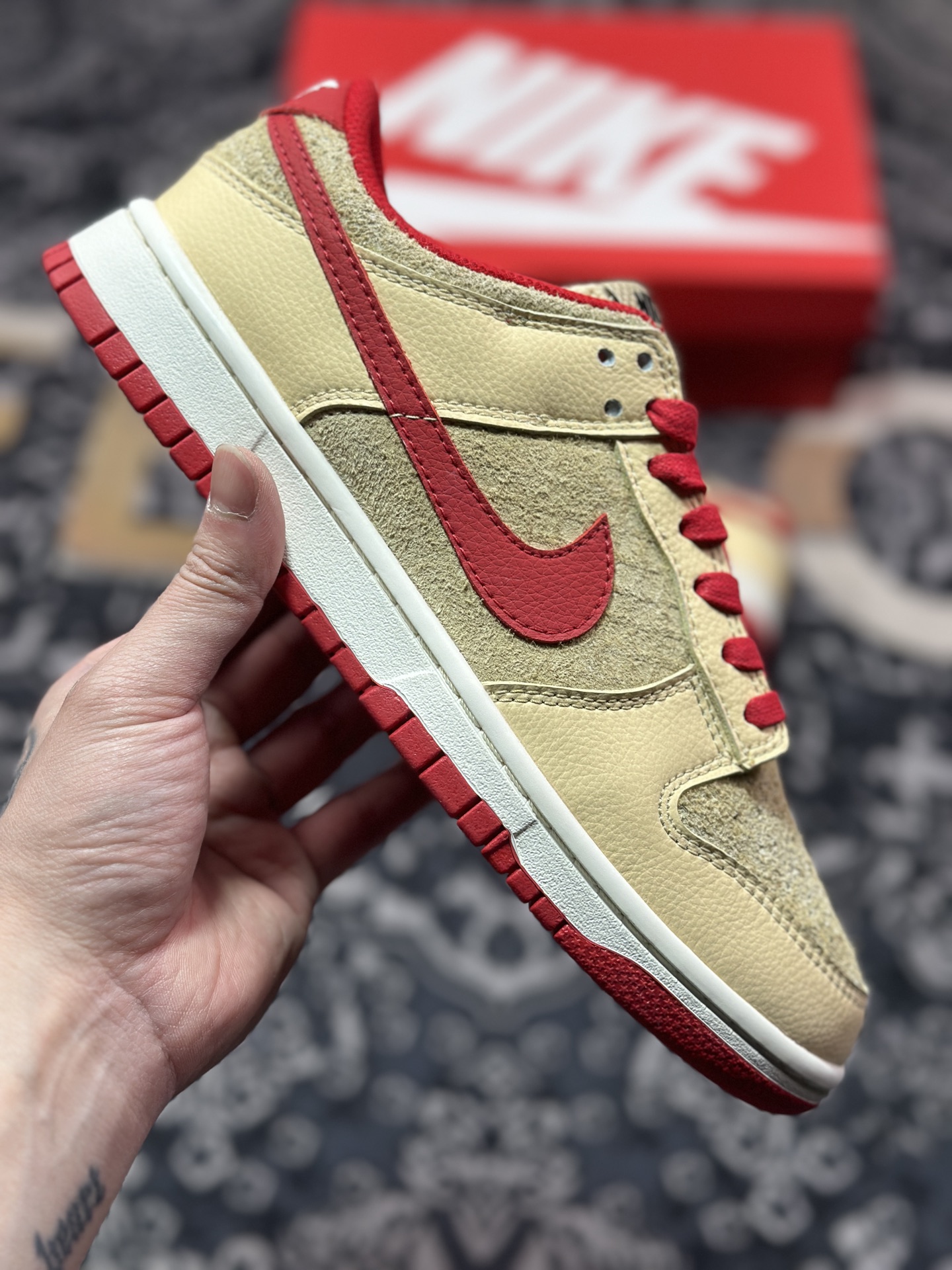 A8200  NIKE DUNK LOW RETRO 扣篮系列低帮休闲运动滑板板鞋 棕红色  HJ9100-294