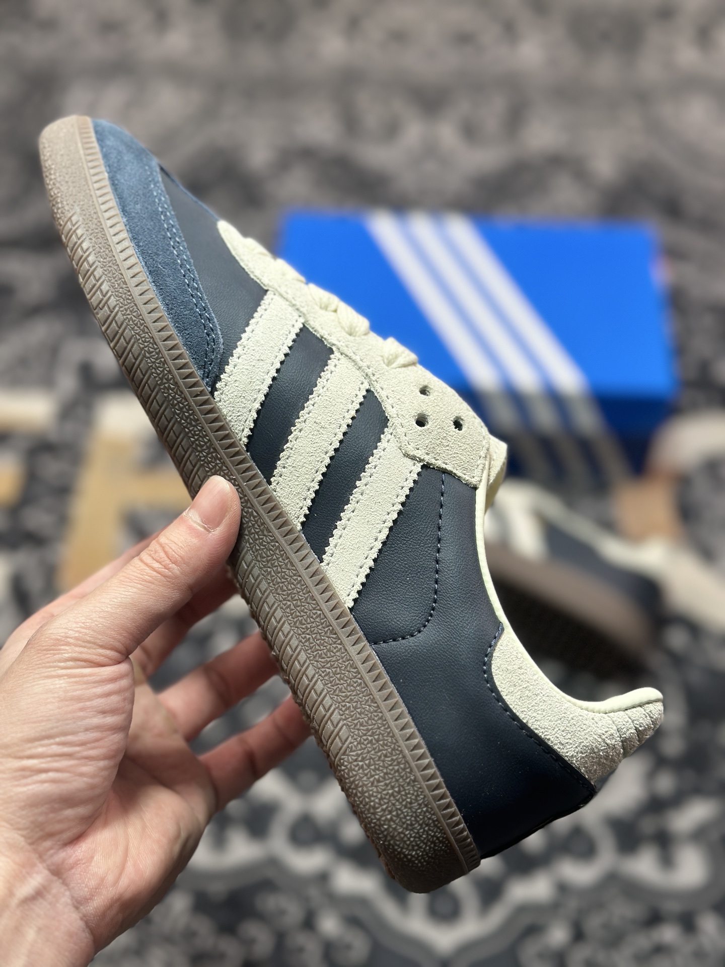 A4160  AD Originals Samba OG 深蓝 桑巴训练鞋   JI3217