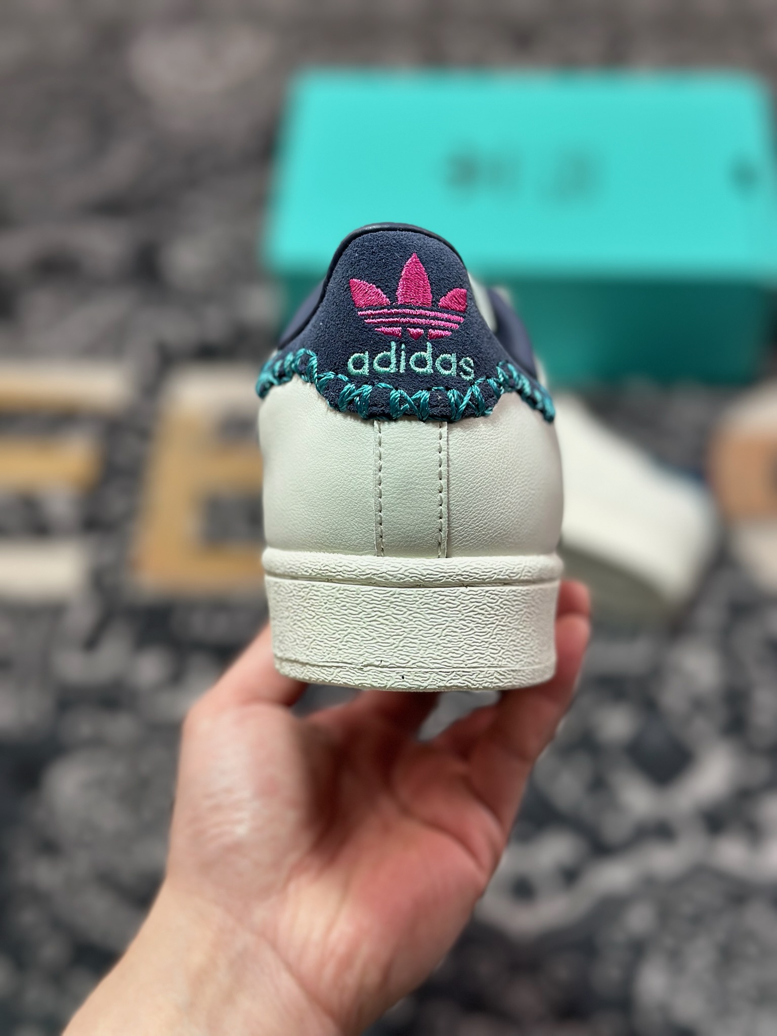 A3160  原厂级别Adidas 三叶草 Superstar 贝壳头 板鞋/白蓝灰  ID1139
