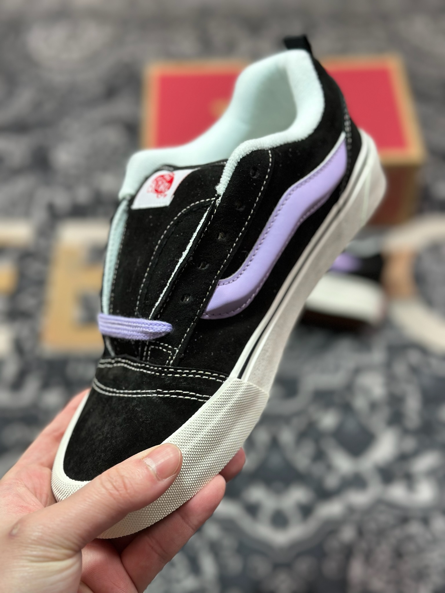 A2140   Vans Knu Skool 紫葡之恋 面包鞋 舒适时尚防滑耐磨低帮休闲板鞋   VN0009QC6BT1