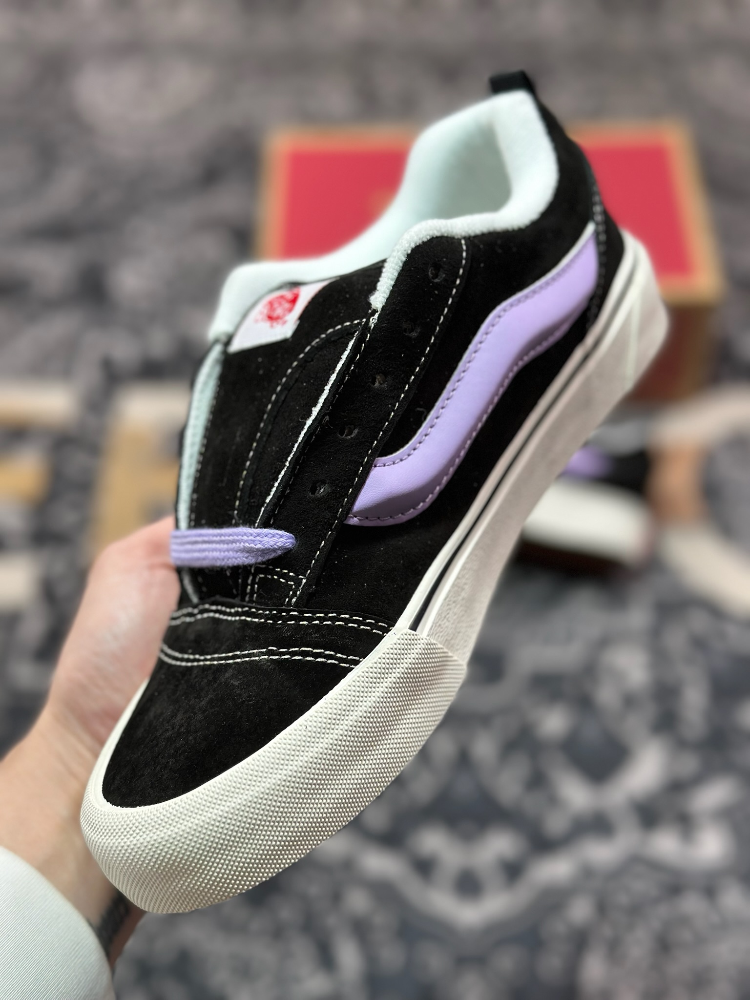 A2140   Vans Knu Skool 紫葡之恋 面包鞋 舒适时尚防滑耐磨低帮休闲板鞋   VN0009QC6BT1