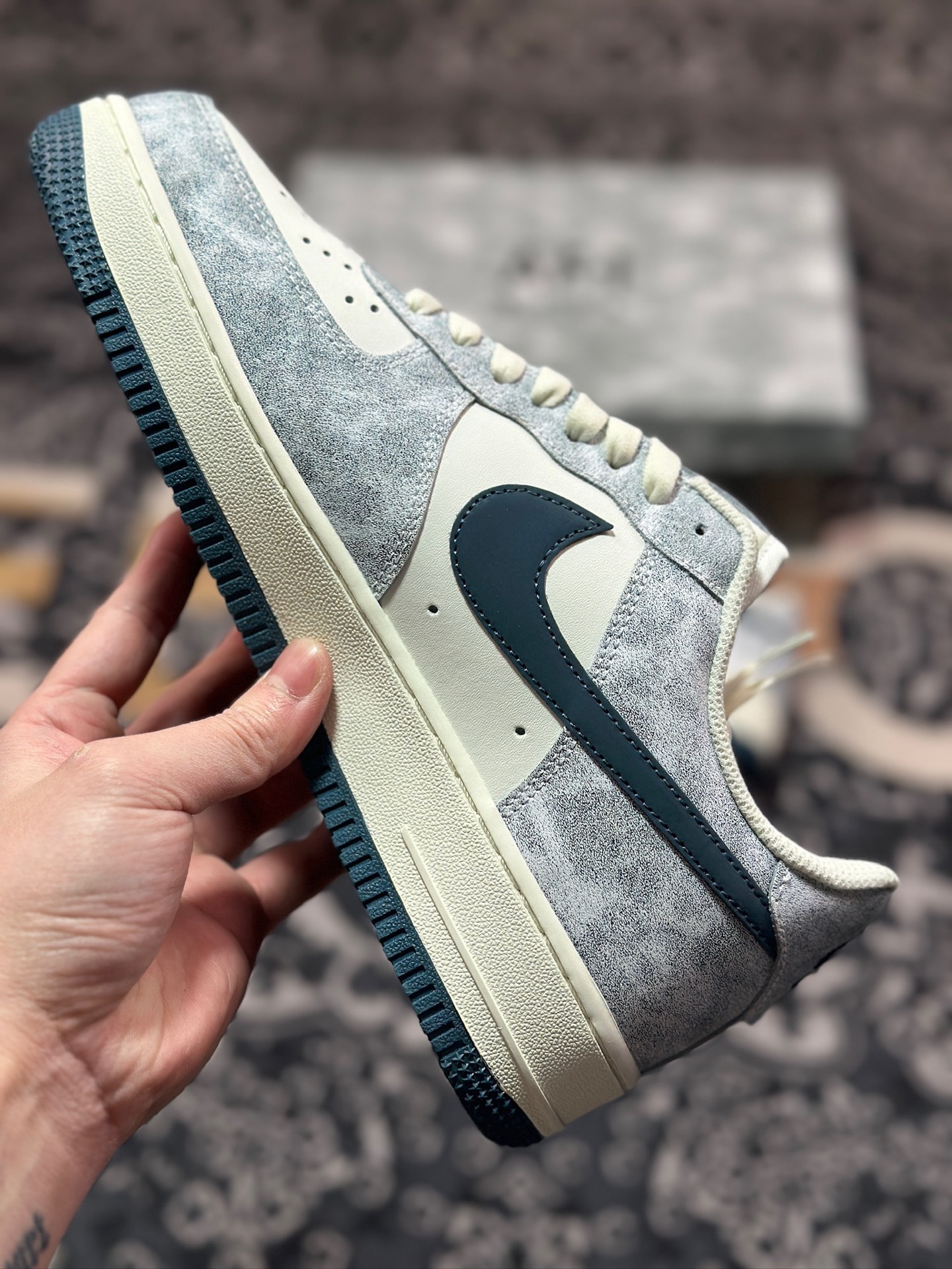 B4260  原装级别Nike Air Force 1 Low 07 岩石蓝  BX5815-535