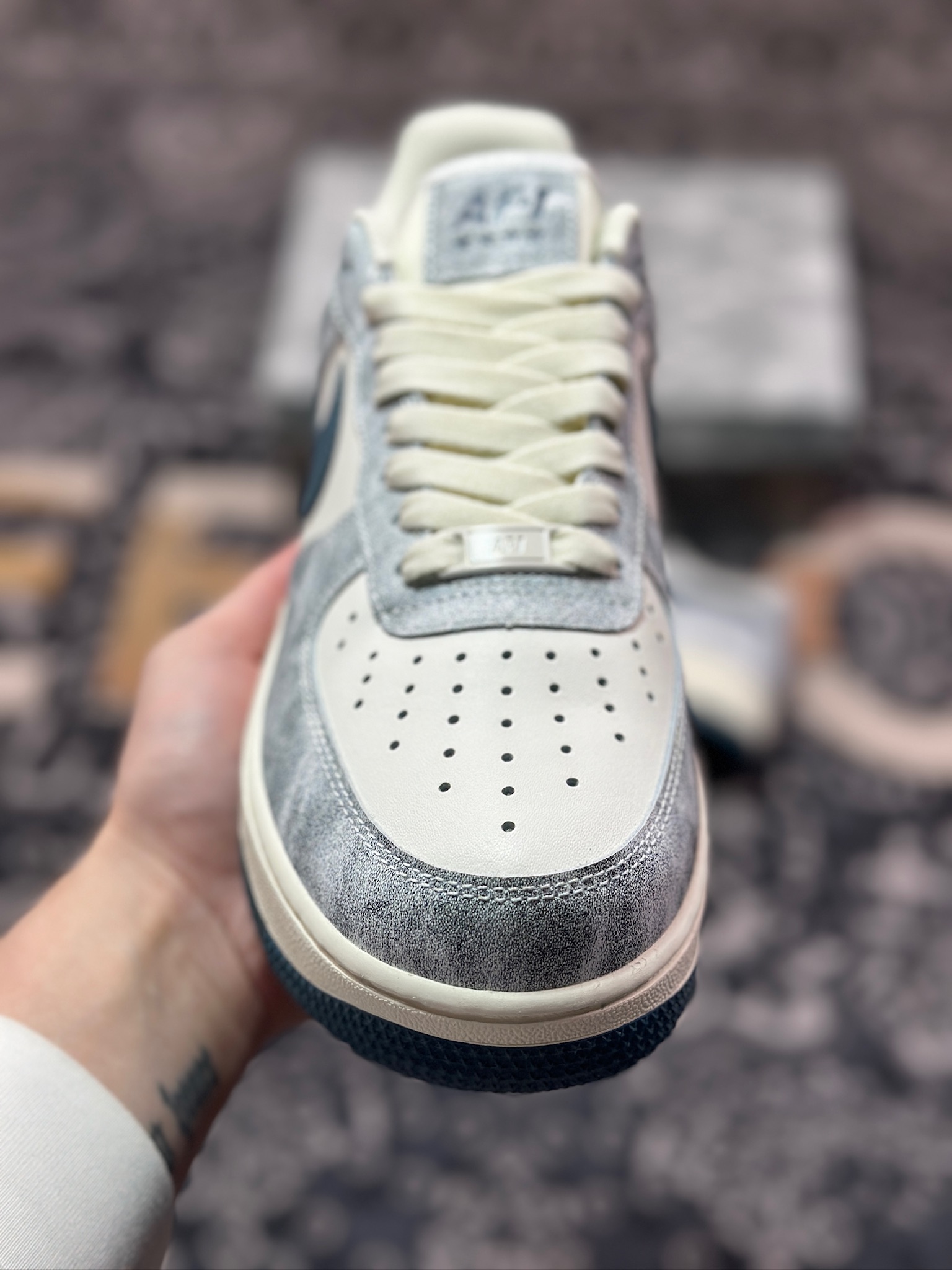 B4260  原装级别Nike Air Force 1 Low 07 岩石蓝  BX5815-535