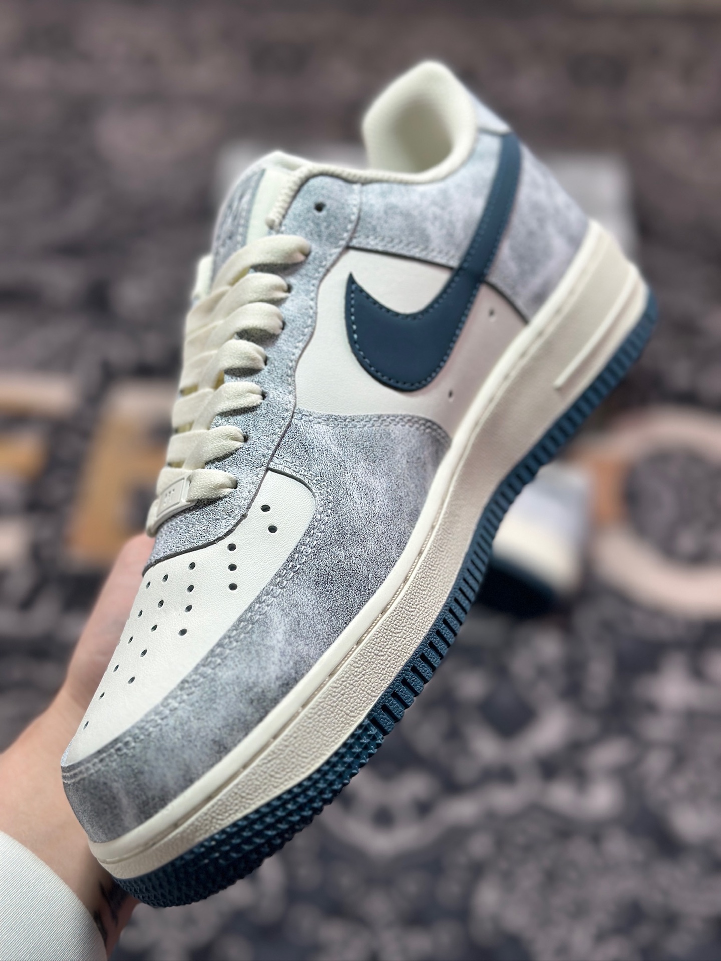 B4260  原装级别Nike Air Force 1 Low 07 岩石蓝  BX5815-535