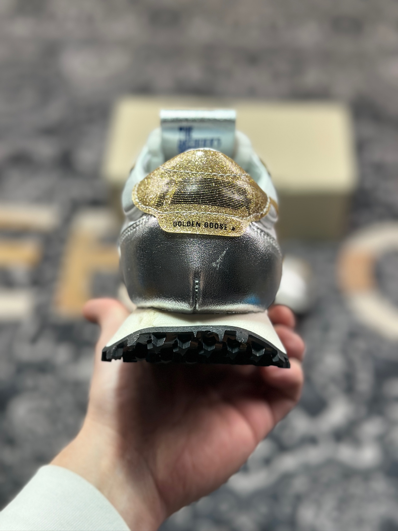 B3260  GGDB/Golden Goose Marathon Trimmed sneakers 马拉松系列低帮慢跑鞋“皮革金属银鎏金黄” GWF00683.F005490.70138