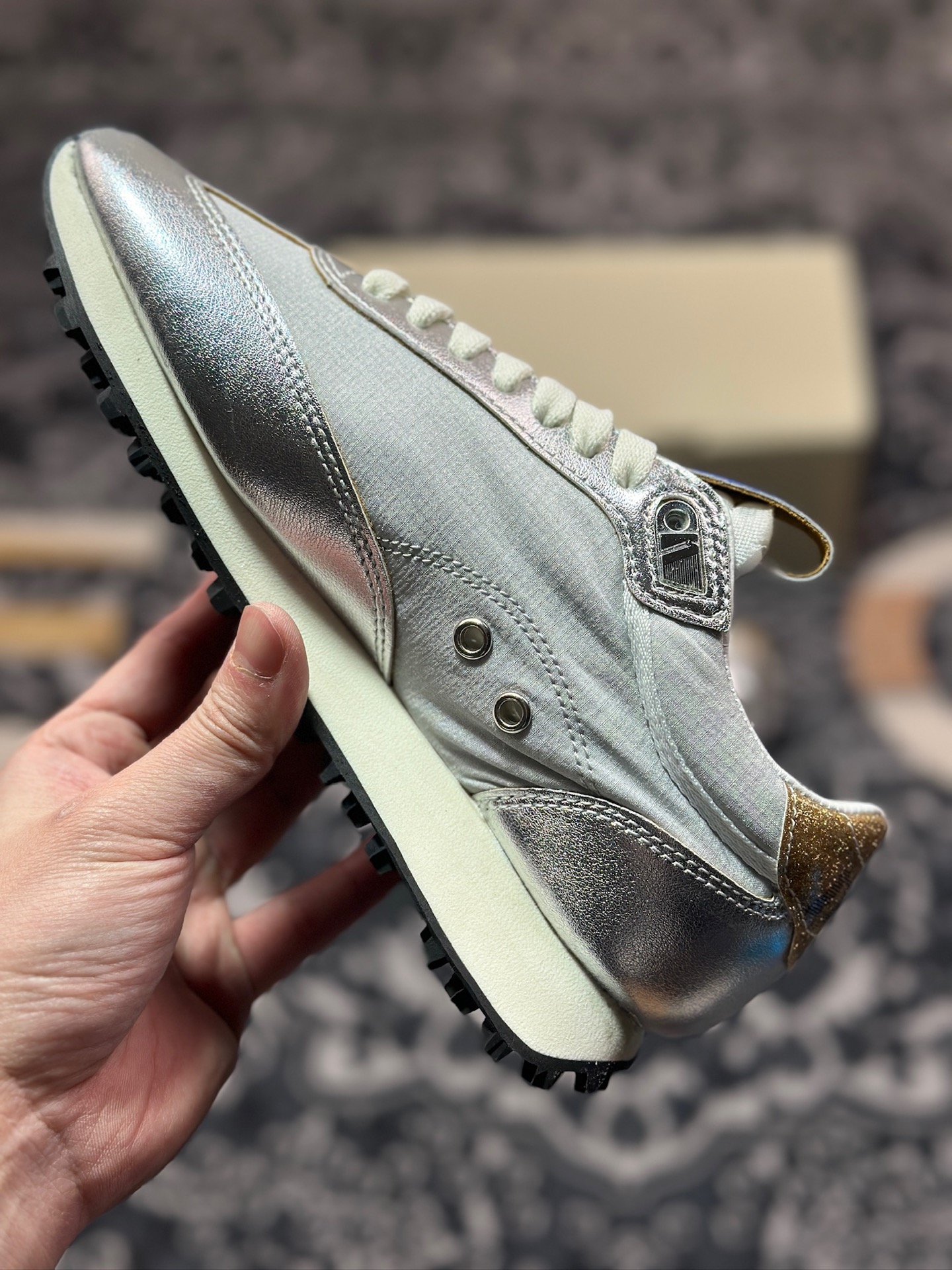 B3260  GGDB/Golden Goose Marathon Trimmed sneakers 马拉松系列低帮慢跑鞋“皮革金属银鎏金黄” GWF00683.F005490.70138
