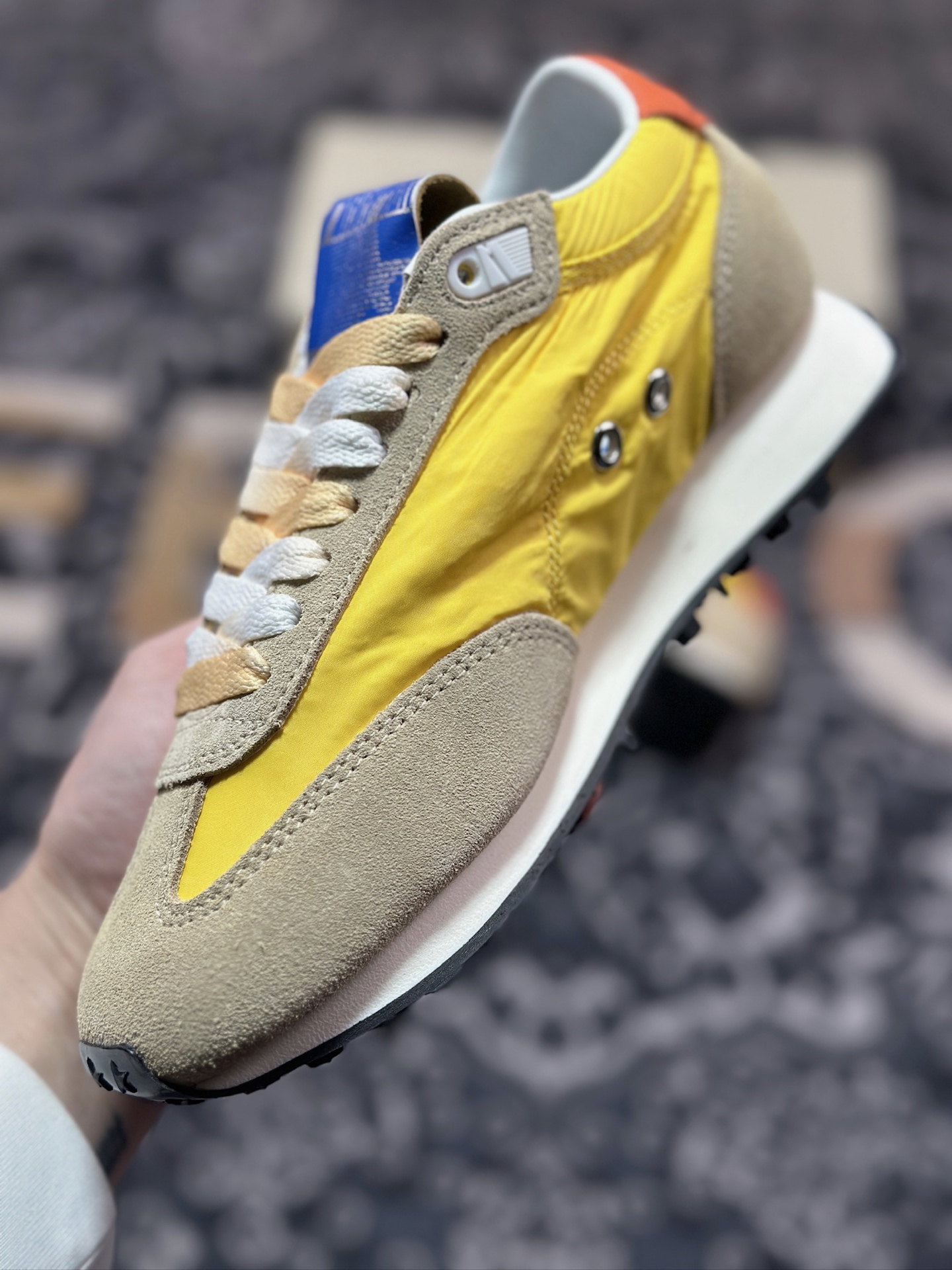 B3260  黄金鹅GGDB/Golden Goose Marathon Trimmed sneakers 马拉松系列低帮慢跑鞋“翻毛土黄橙” GMF00683.F005462.82542