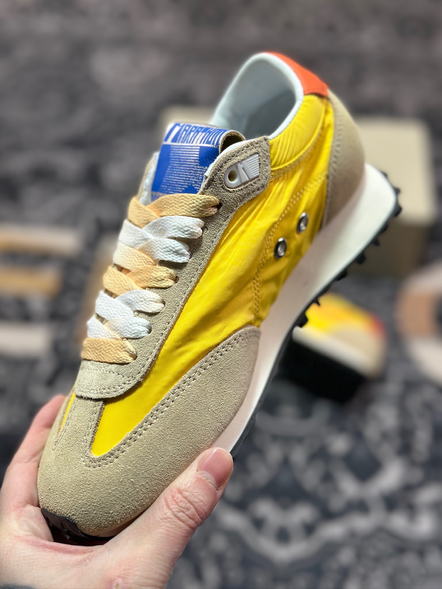 B3260  黄金鹅GGDB/Golden Goose Marathon Trimmed sneakers 马拉松系列低帮慢跑鞋“翻毛土黄橙” GMF00683.F005462.82542