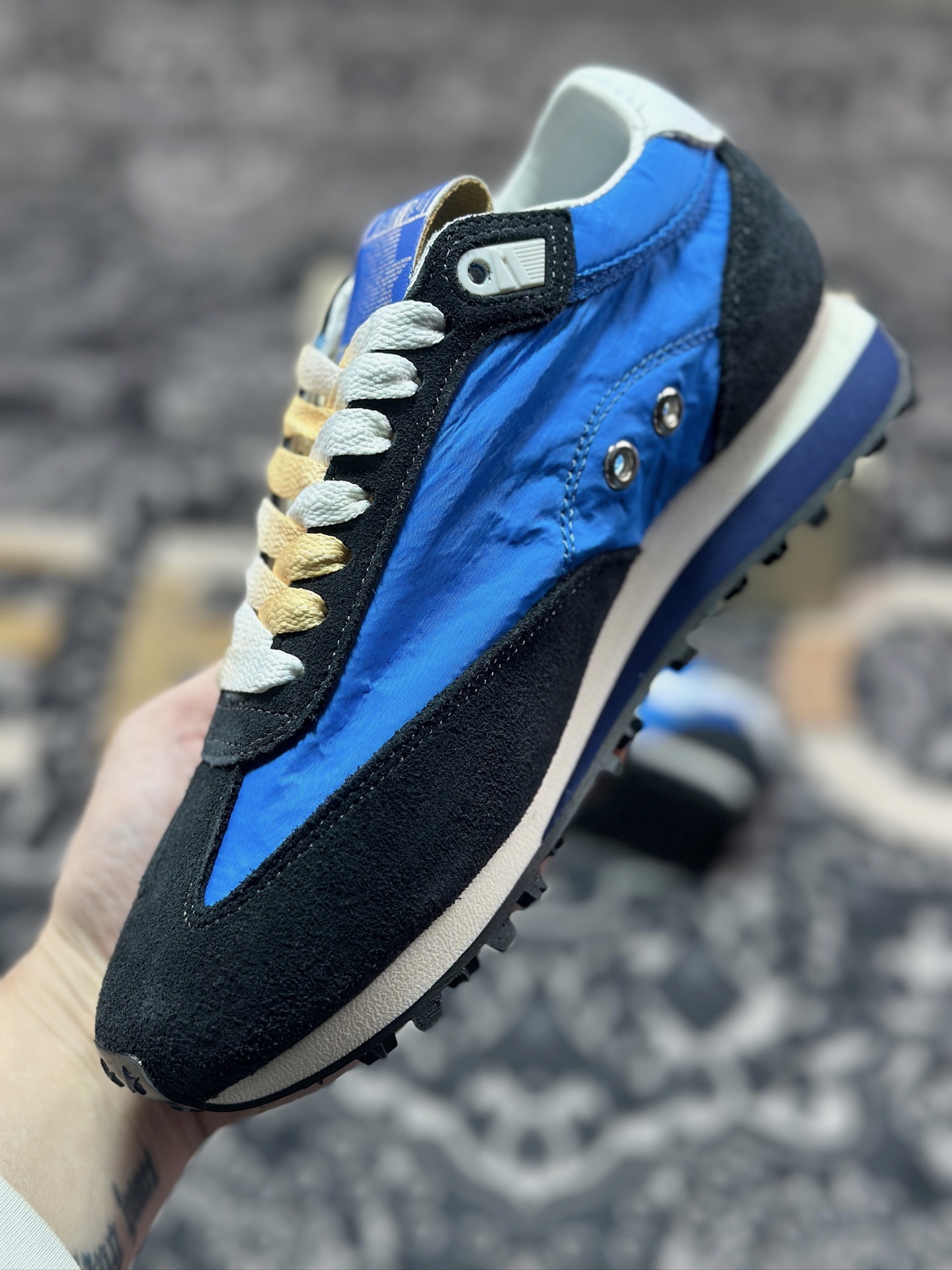 B3260  GGDB/Golden Goose Marathon Trimmed sneakers 马拉松系列低帮慢跑鞋“翻毛午夜蓝天蓝银” GMF00683.F005463.50738