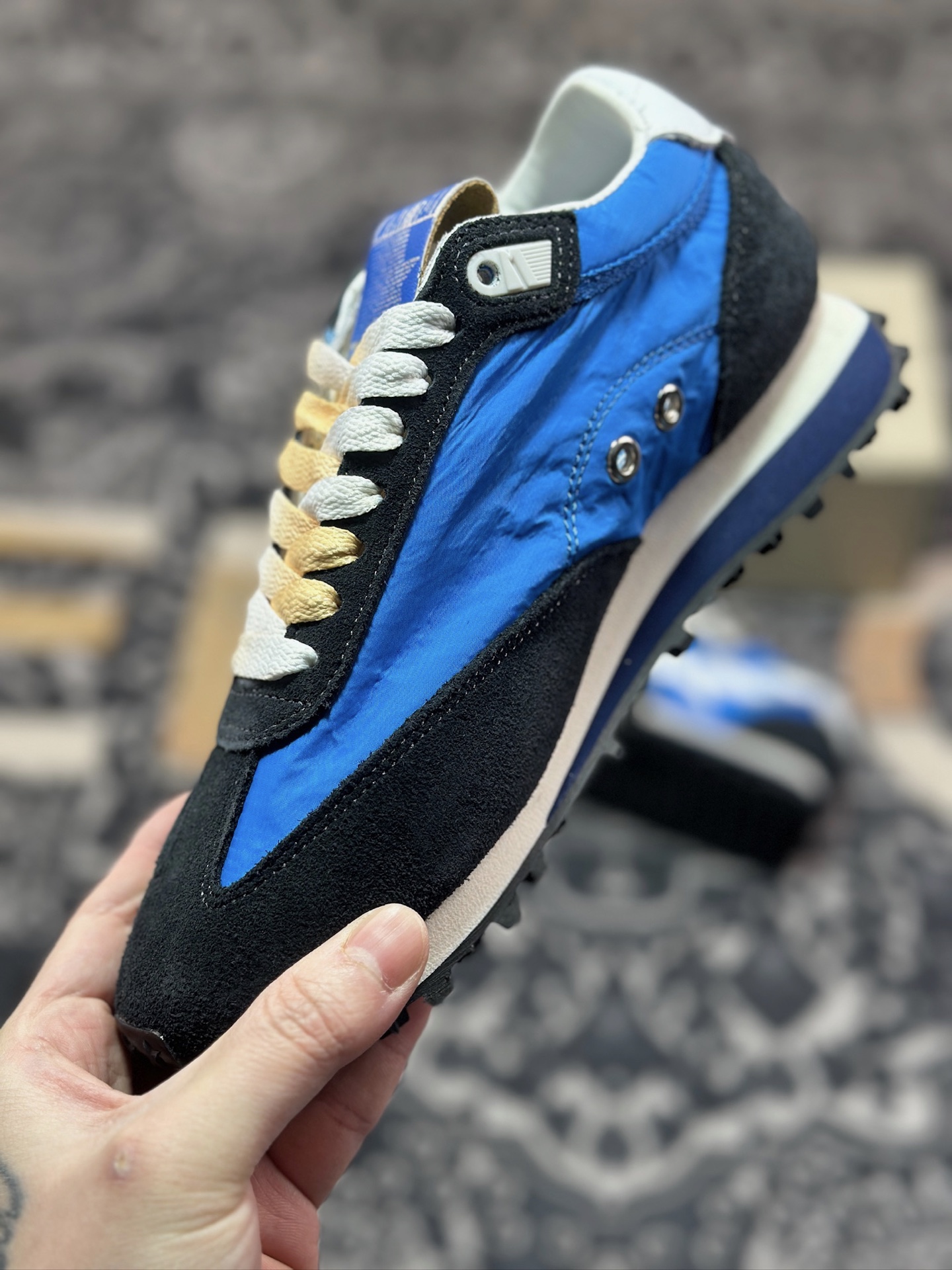 B3260  GGDB/Golden Goose Marathon Trimmed sneakers 马拉松系列低帮慢跑鞋“翻毛午夜蓝天蓝银” GMF00683.F005463.50738