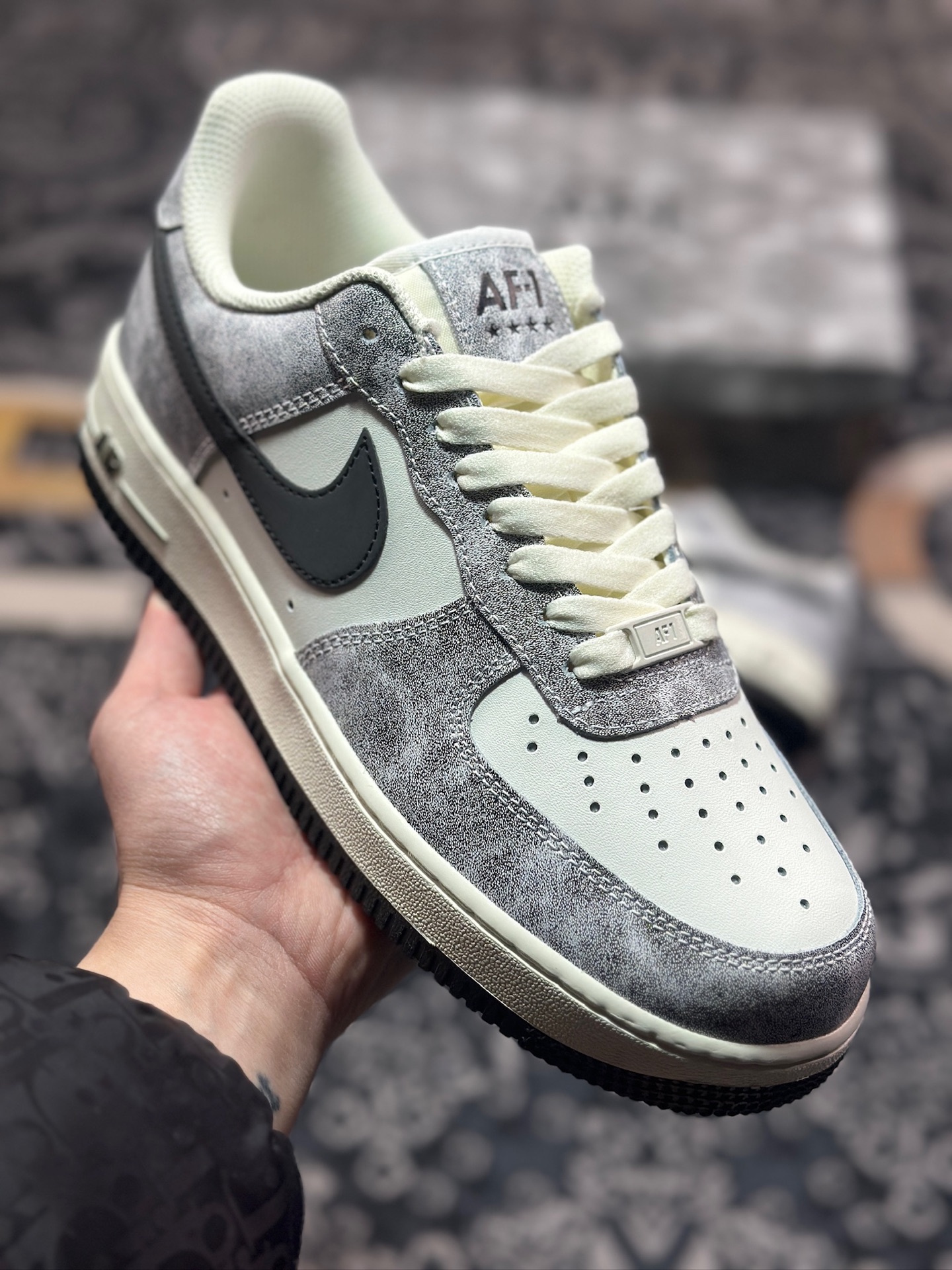 A7200   原装级别Nike Air Force 1 Low 07 岩石黑 YY6938-365