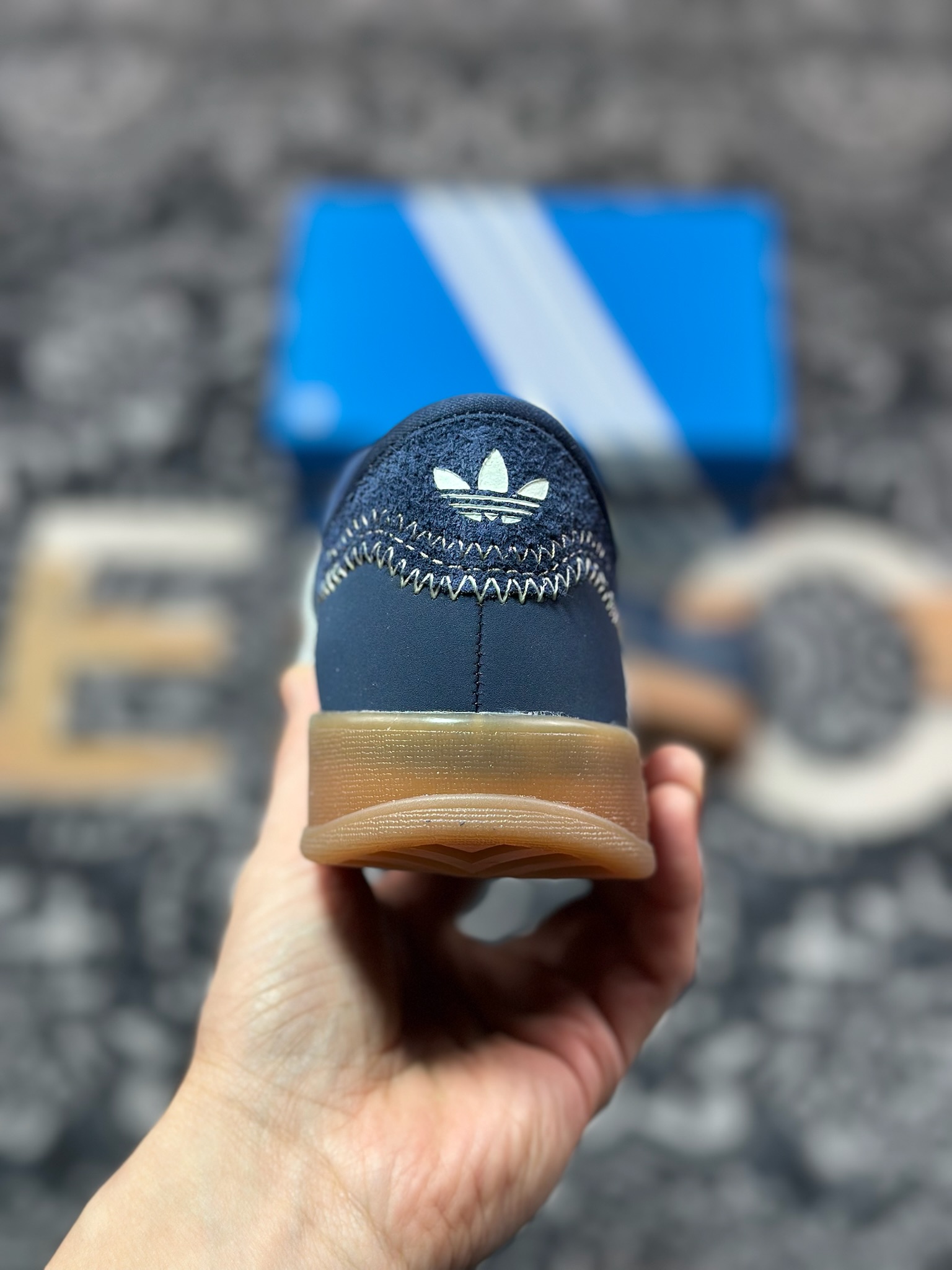 B0220  Clot x AD Originals Gazelle Indoor 蓝色 联名三叶草复古休闲运动板鞋  IH3725