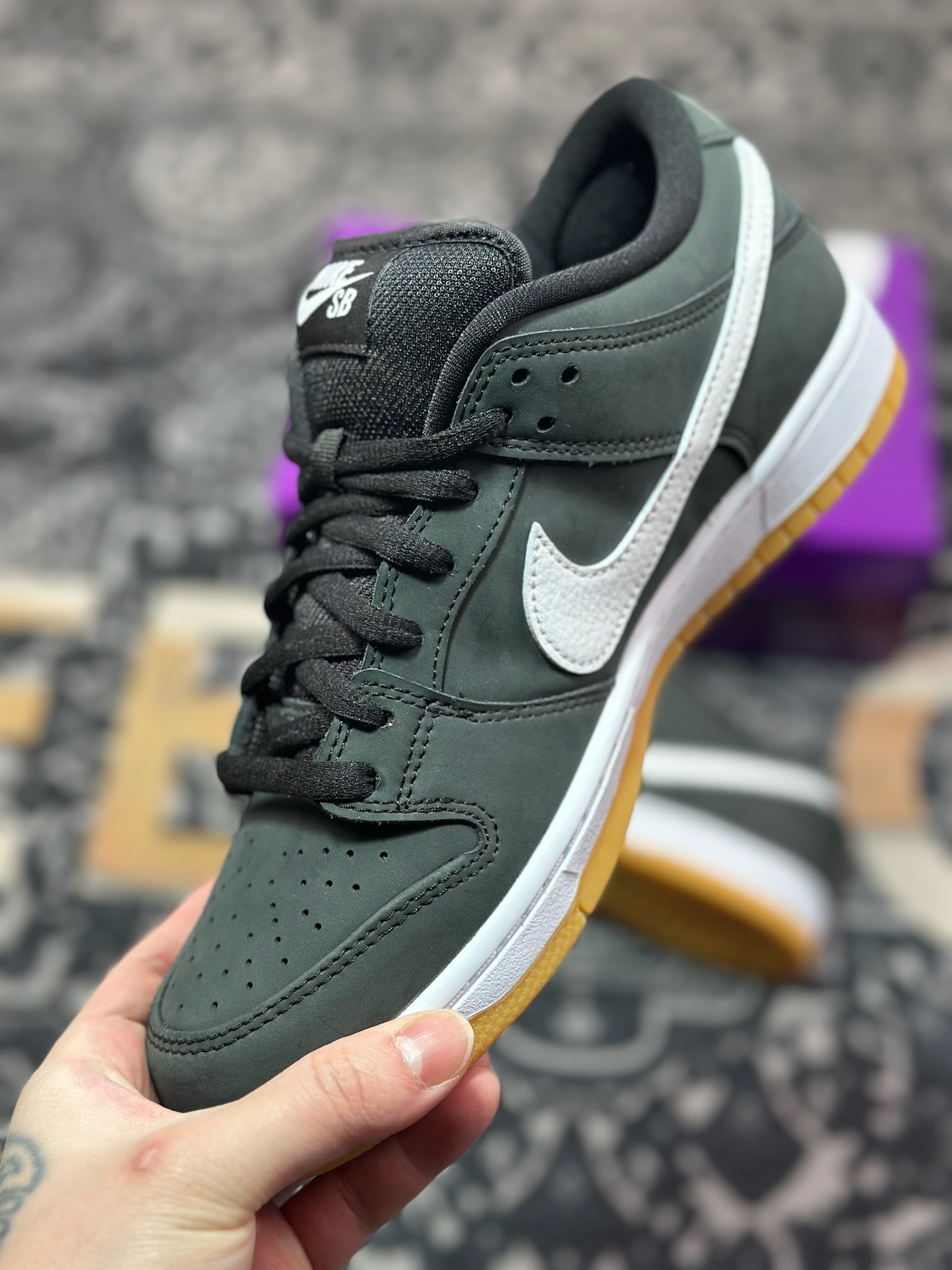 A9220  NK SB Dunk Low 生胶黑白  CD2563-006