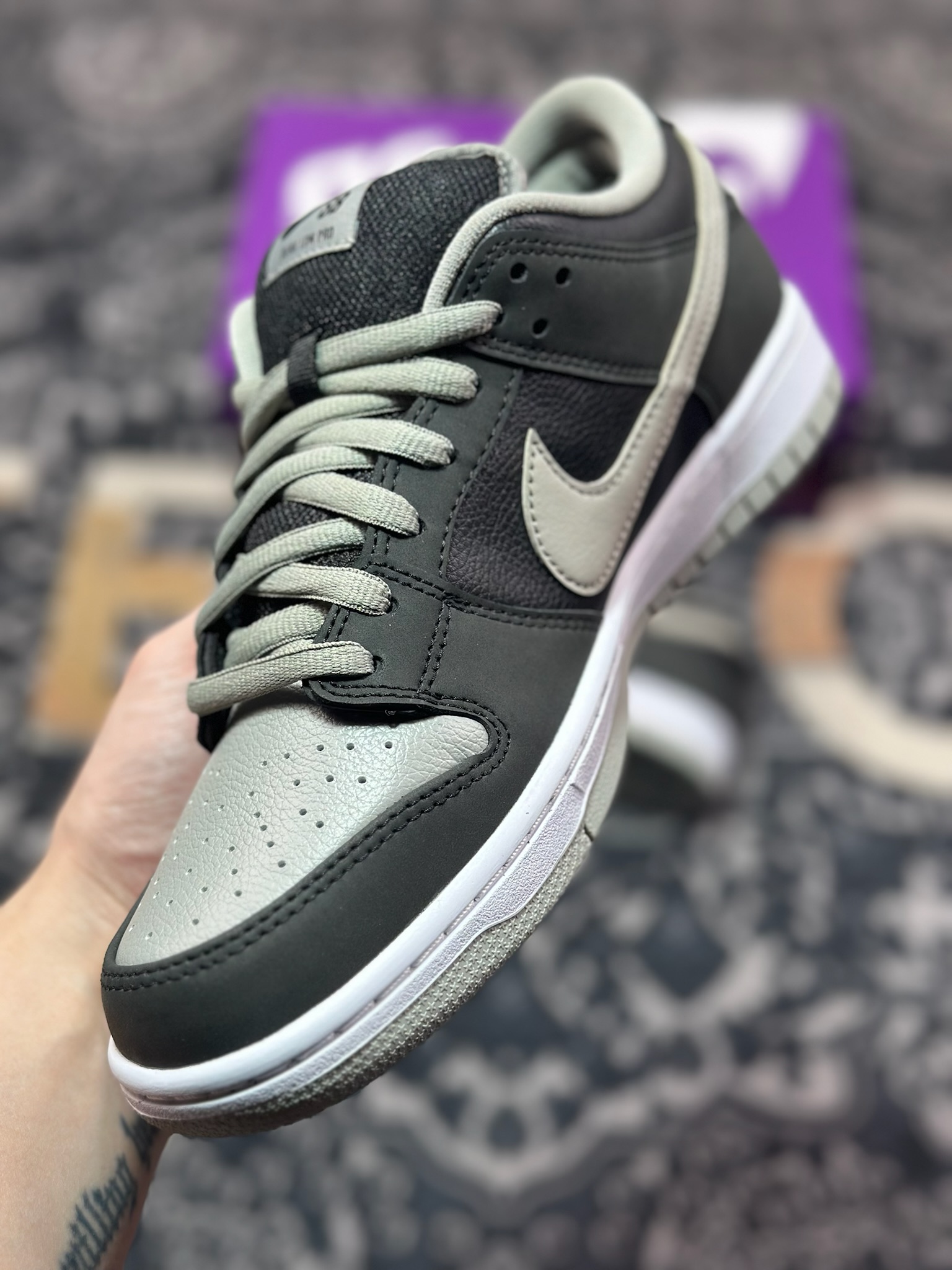 A9220  NK SB Dunk Low 影子灰 圈内最强 零售首选   BQ6817-007