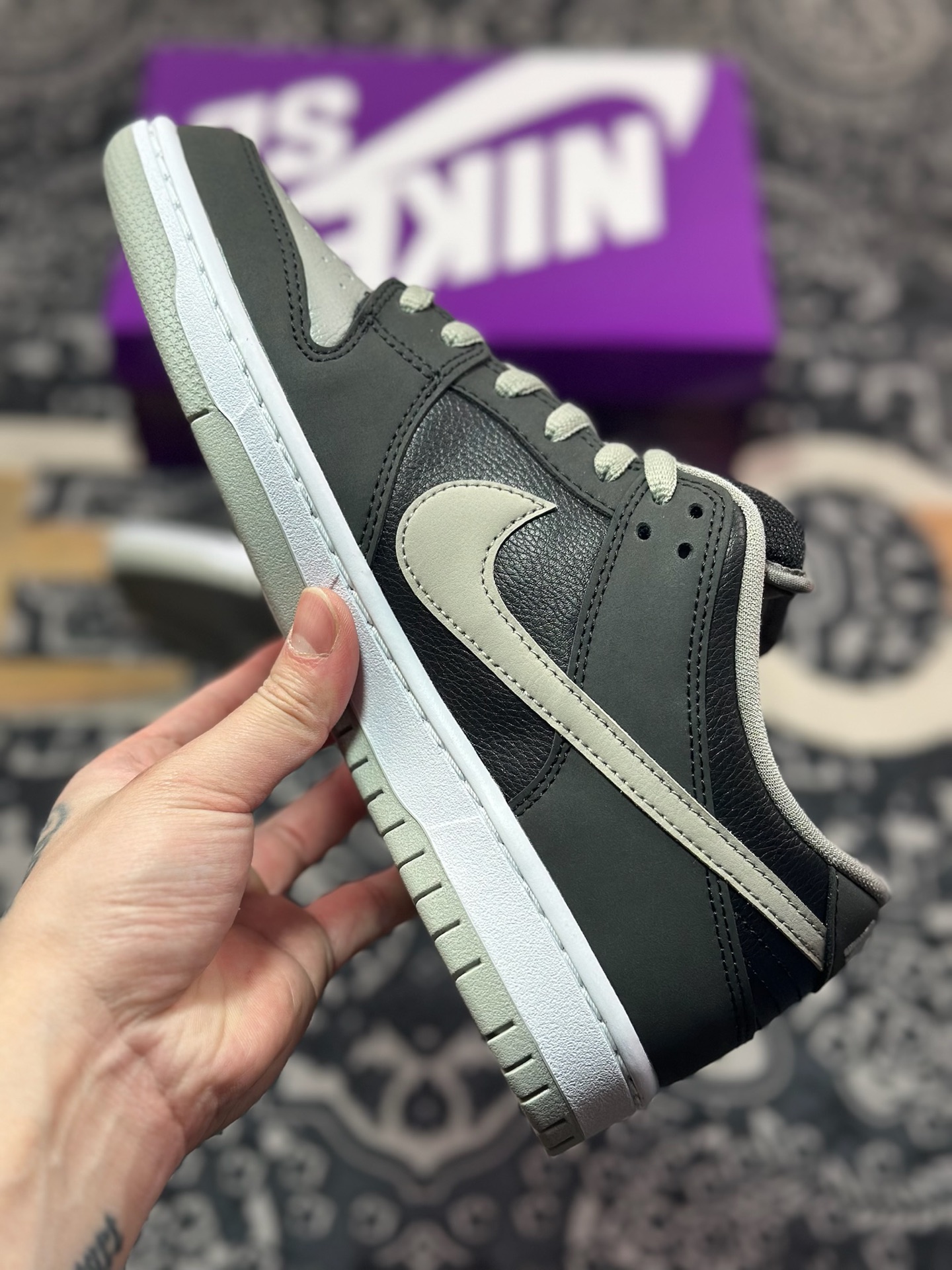 A9220  NK SB Dunk Low 影子灰 圈内最强 零售首选   BQ6817-007