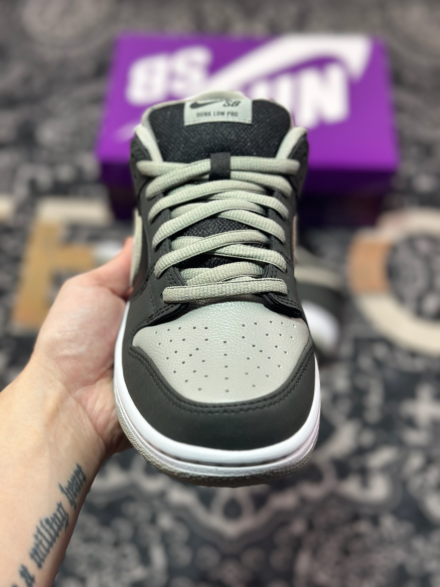 A9220  NK SB Dunk Low 影子灰 圈内最强 零售首选   BQ6817-007